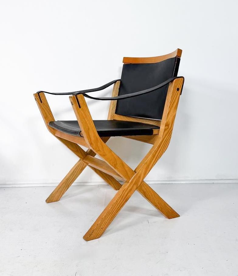 Mid Century Set Of 8 Kiu Armchairs By Luxoritalia, Ash Wood And Leather photo furniture