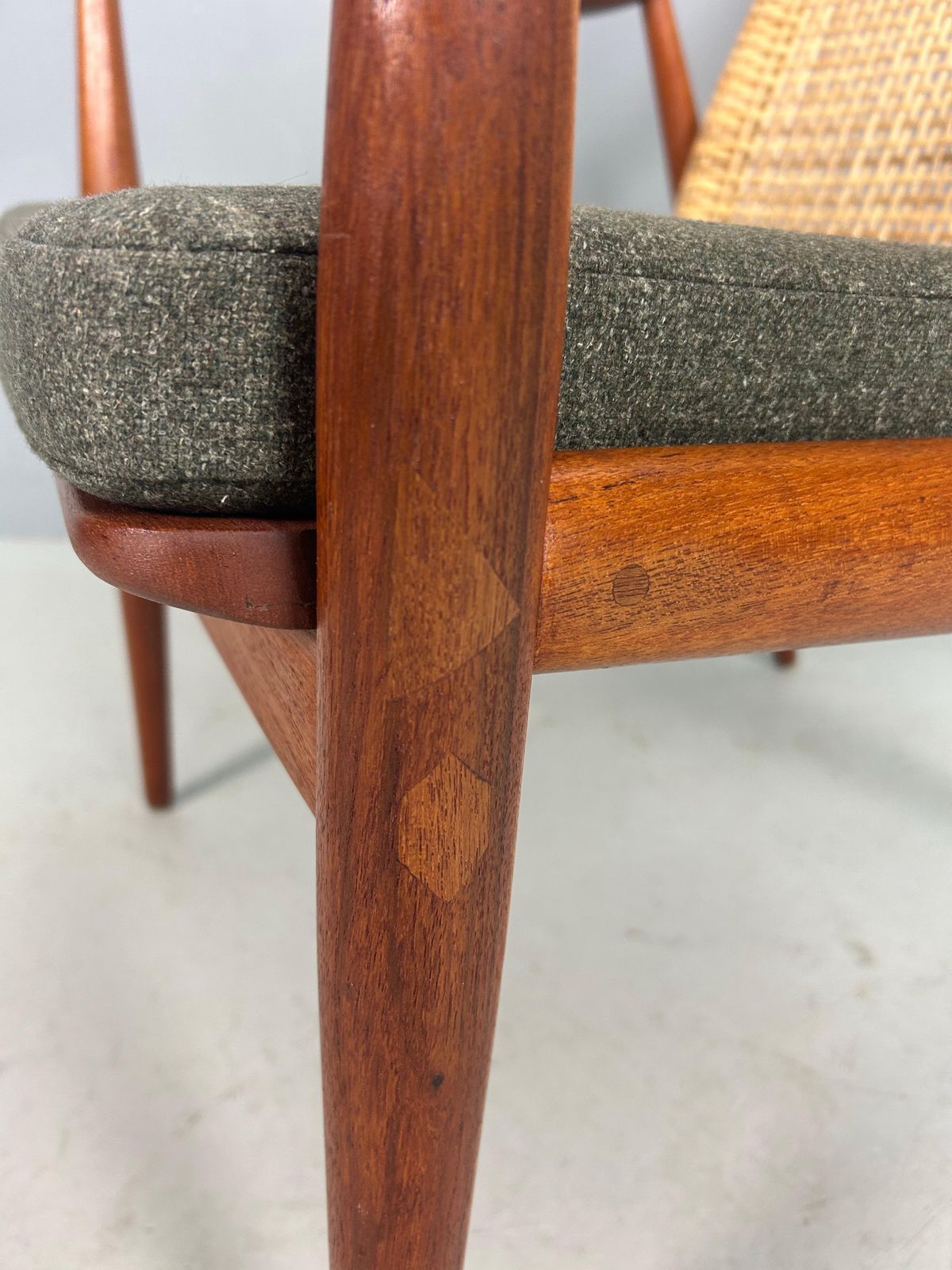 Peter Hvidt& Orla Mølgaard Nielsen Fd146 Cane Back Easy Chair, Denmark photo vintage
