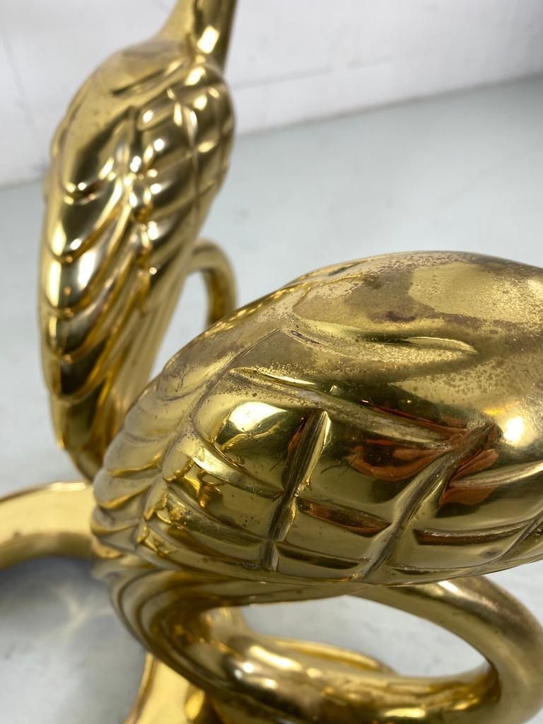 photo for sale Elegant Peacock Brass Coffee Table Maison Charles Style  France