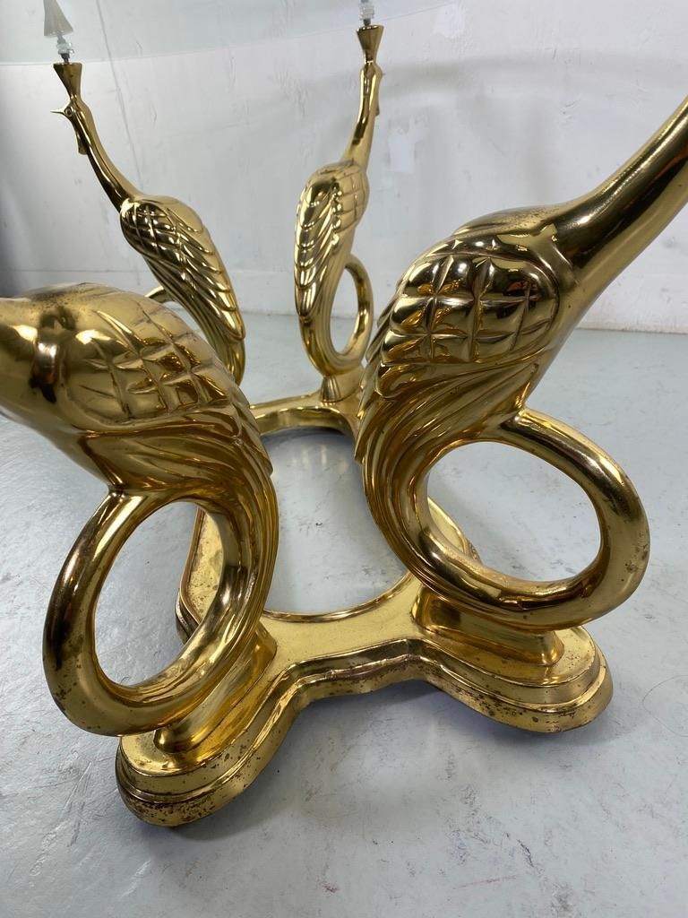 photo buy Elegant Peacock Brass Coffee Table Maison Charles Style  France