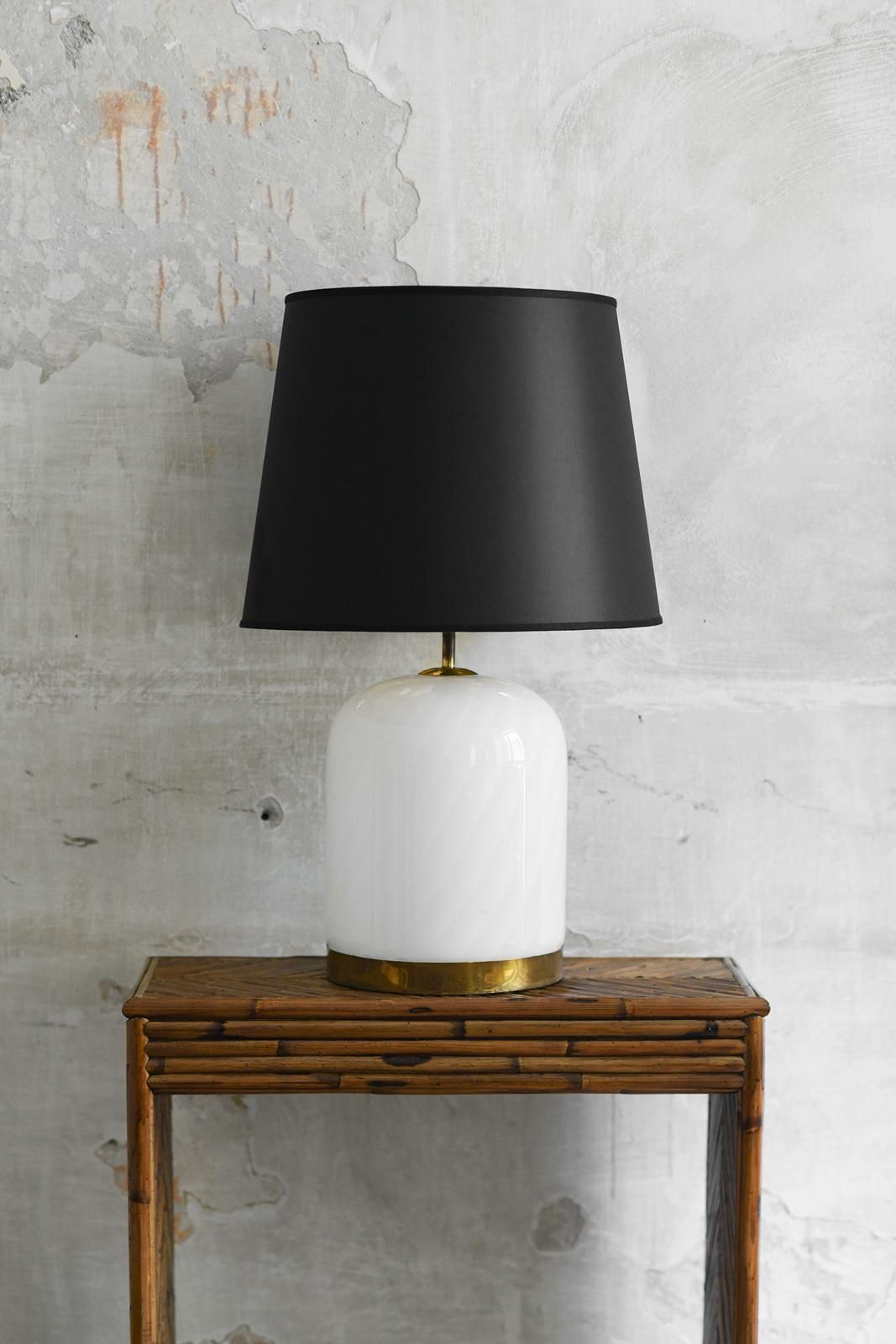 Table Lamp By Tommaso Barbi In Murano Glass With Brass Details, 1989 photo furniture