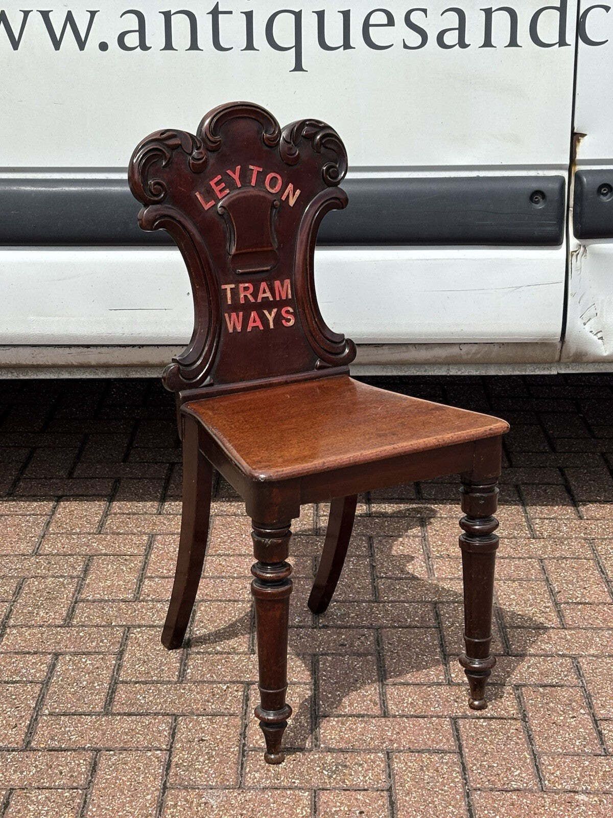 Leyton Tramways. Victorian Waiting Room Mahogany Chair photo Furniture