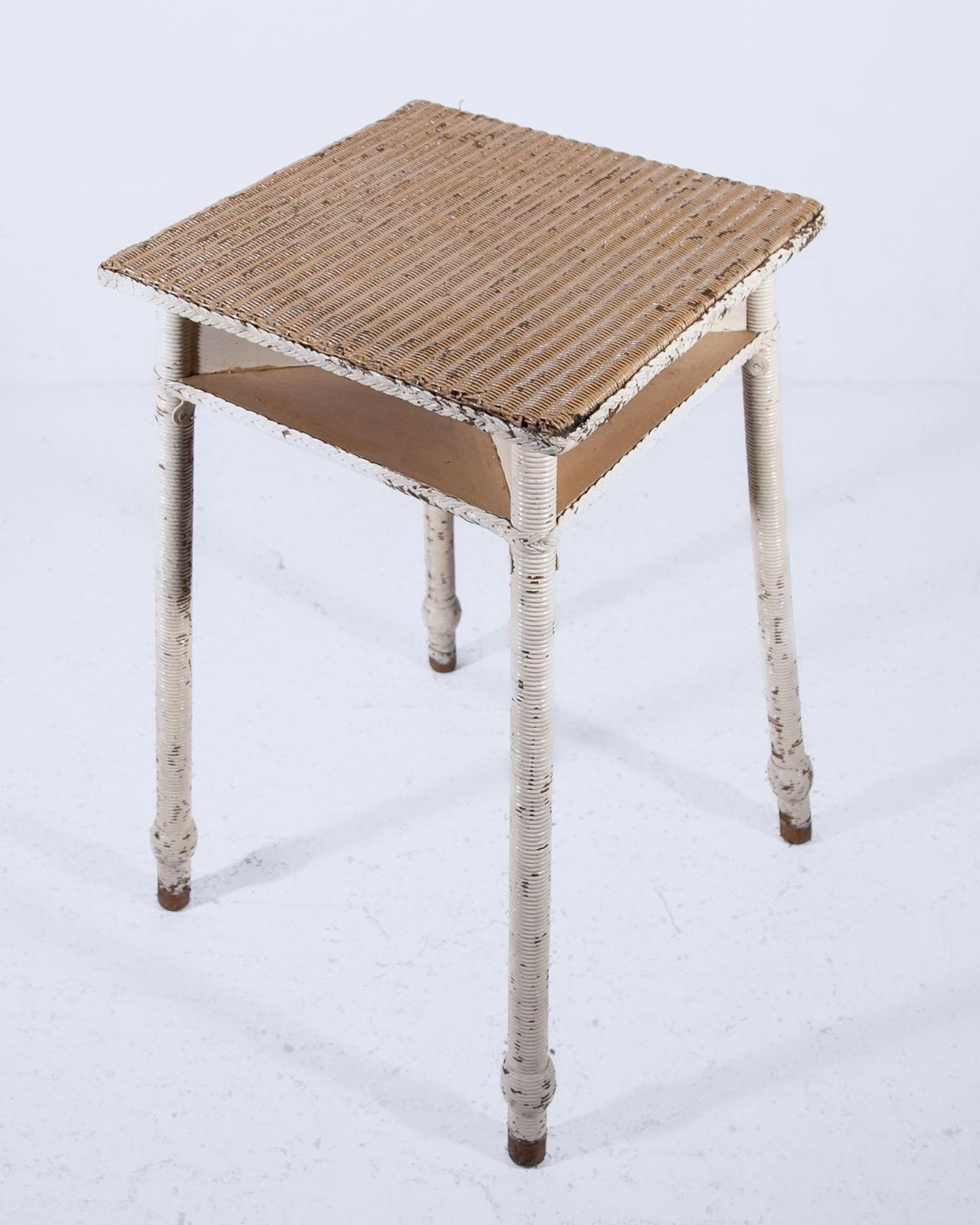 photo for sale Set Of Two Art Deco Lloyd Loom Tables In Wicker And Wood