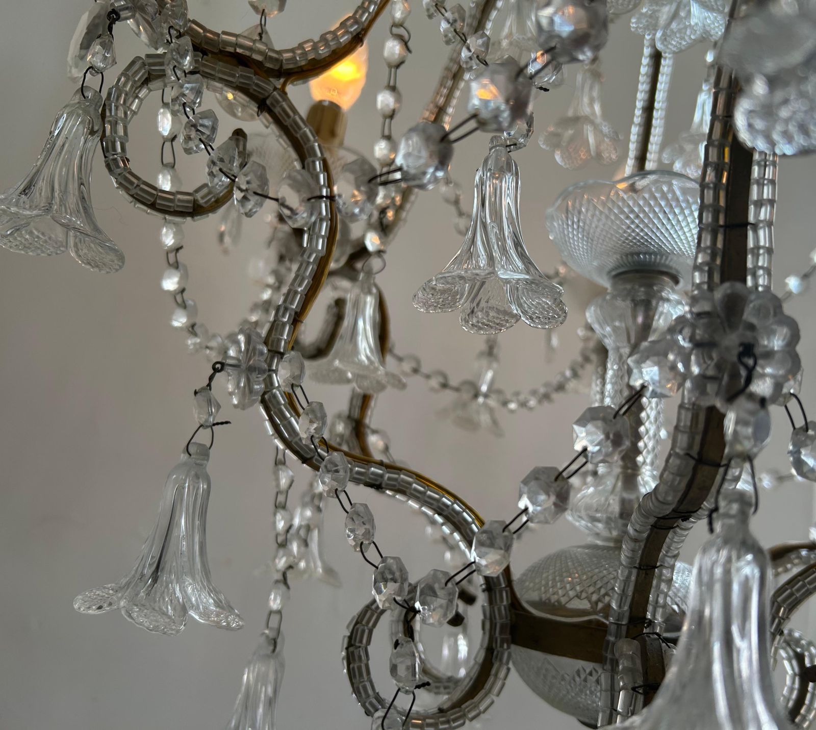 Lullaby In The Mist, Magnificent Pair Of Murano Glass Chandeliers, 1950's photo buy