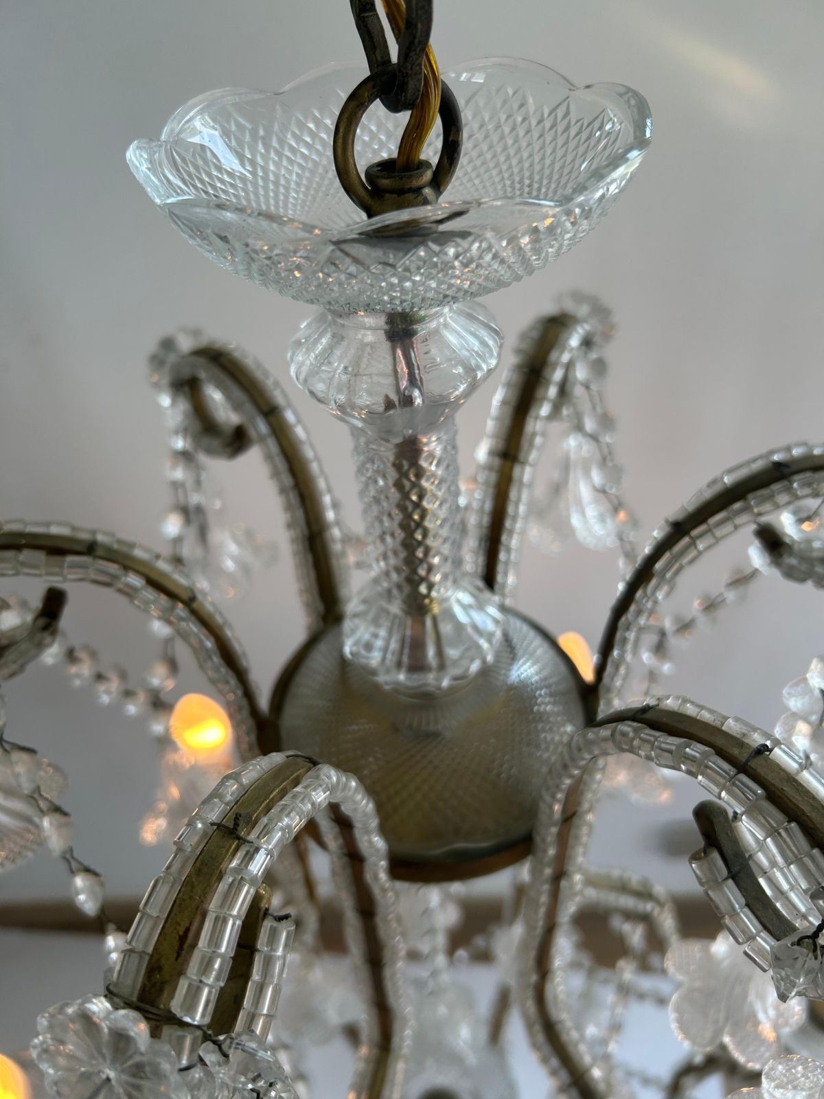 7804.0 Lullaby In The Mist, Magnificent Pair Of Murano Glass Chandeliers, 1950's photo