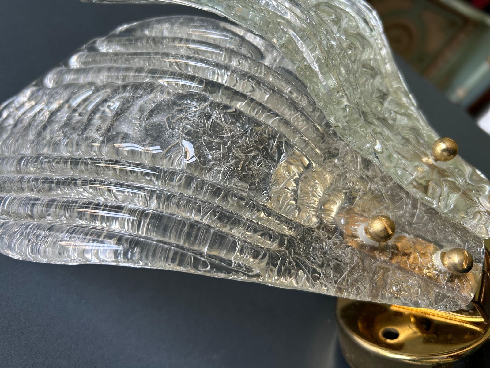 Divine Butterflies, Set Of Three Magnificent Murano Wall Sconces, 1980's photo 3393.0