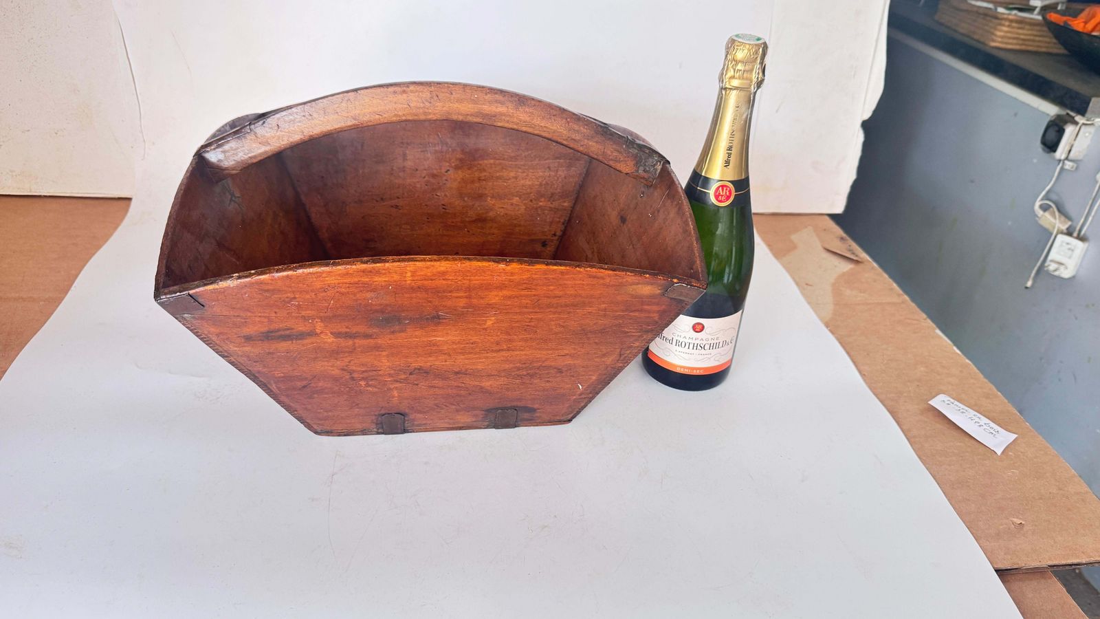 Early 20th Century Chinese Wooden Rice Measure With Copper Fittings photo furniture