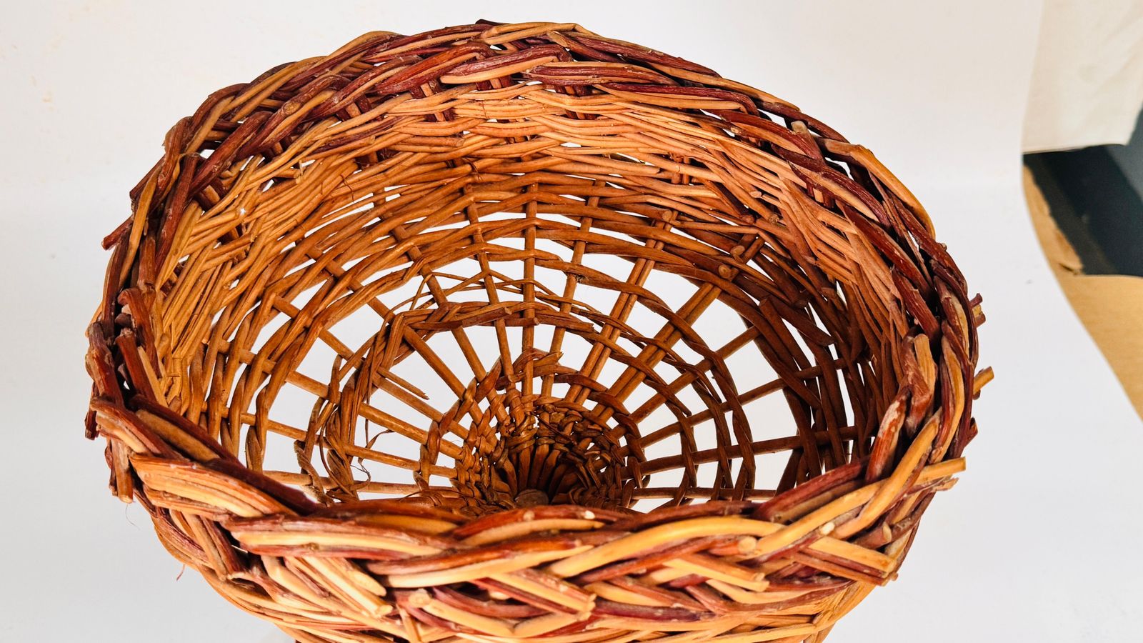 Rattan Italian Basket Fruit Bowl Centerpiece, 1970s photo 364.0