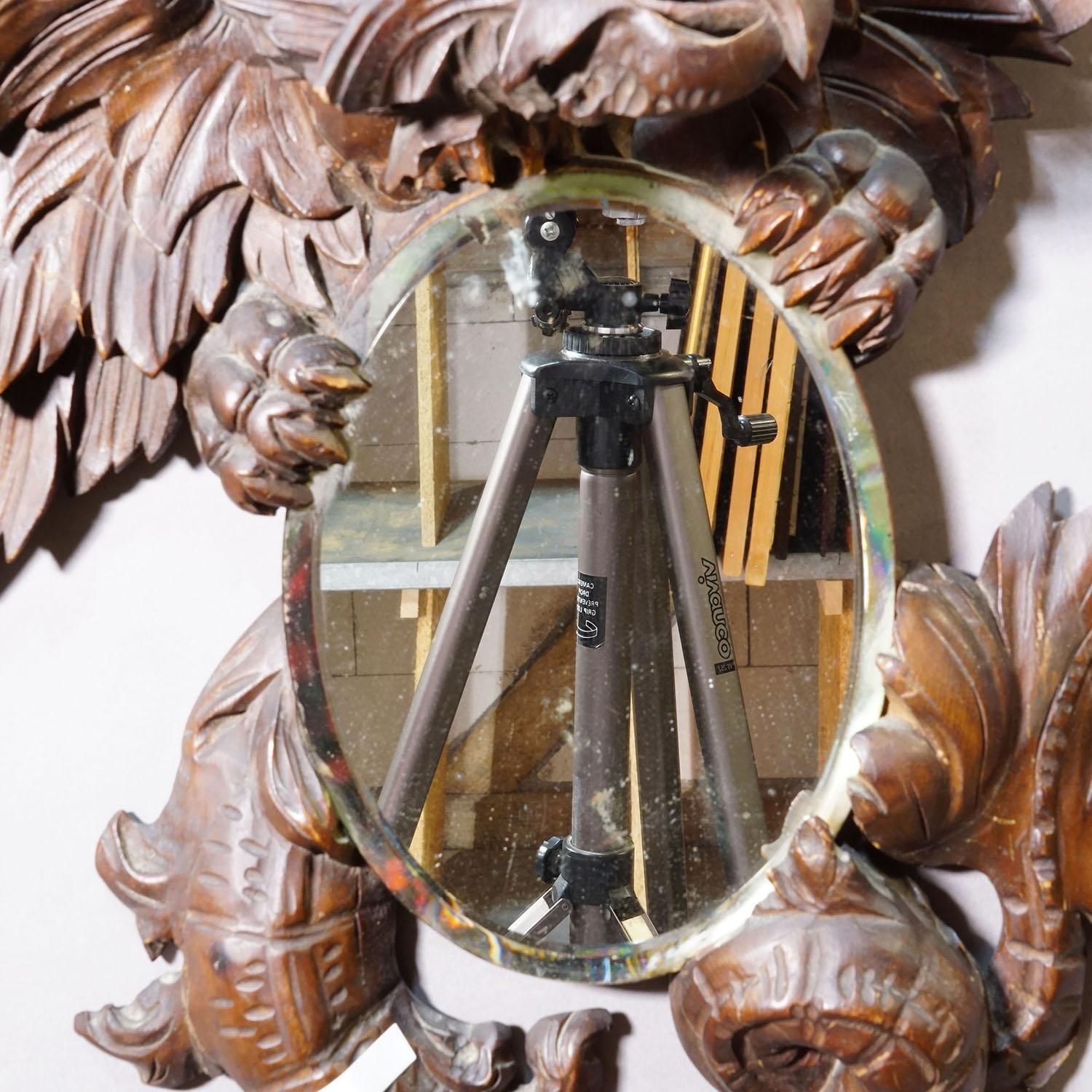 Victorian Mirror With Carved Dragon In The Manner Of Gabriel Viardot Ca. 1880 photo Home Decor