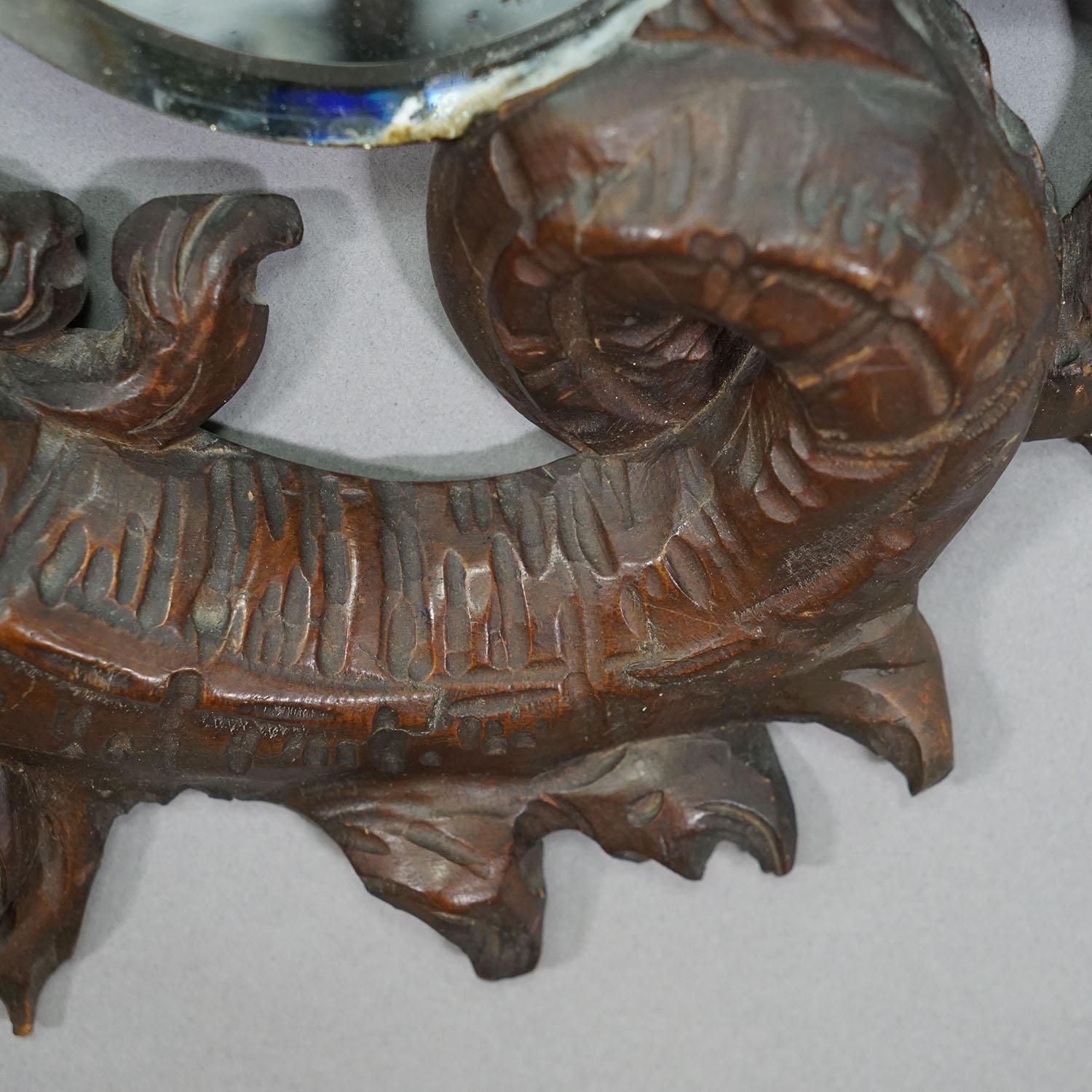 photo furniture Victorian Mirror With Carved Dragon In The Manner Of Gabriel Viardot Ca. 1880