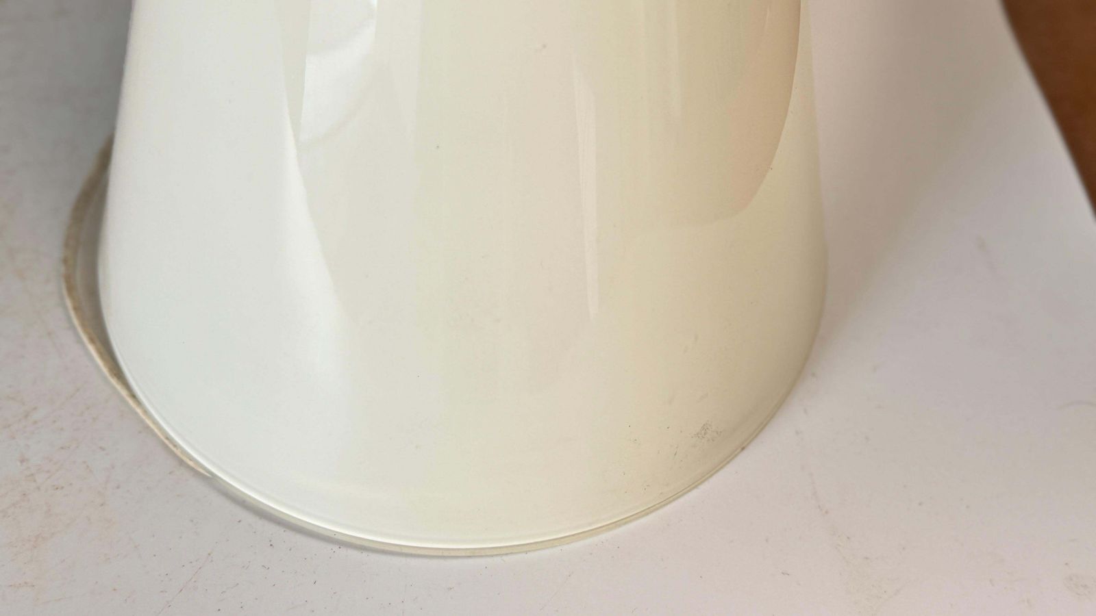 Glass Cone Opalescent  Table Lamps France 1970 photo Lighting