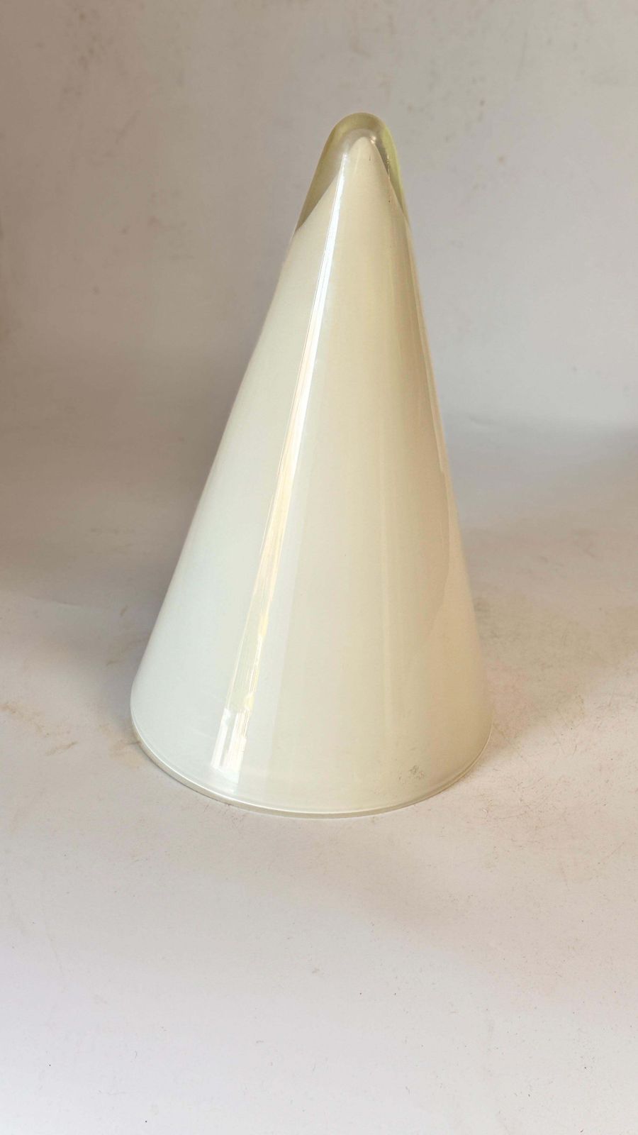 photo furniture Glass Cone Opalescent  Table Lamps France 1970
