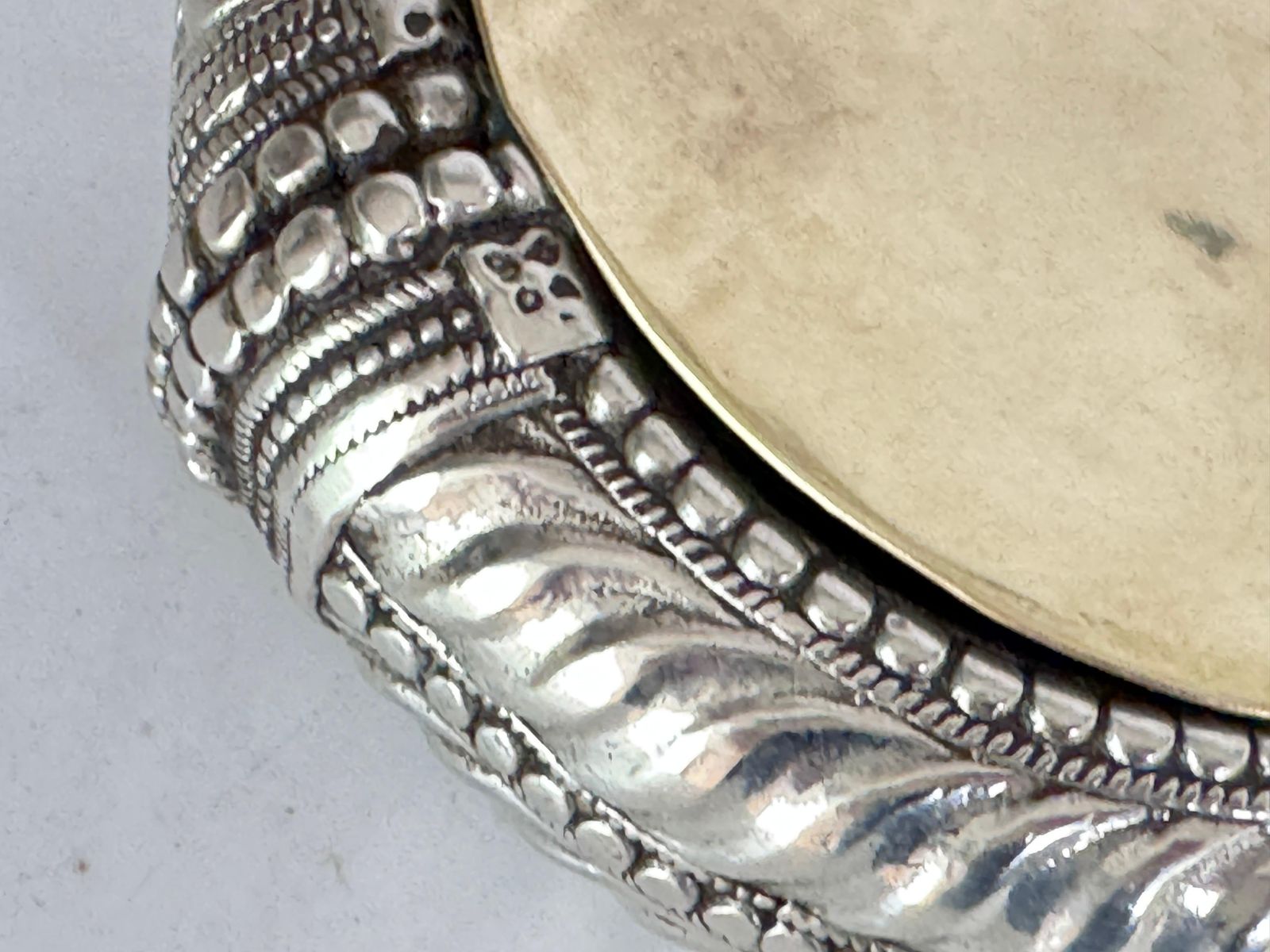 Solid Brass Ashtray Old Patina France 1960 Gold Color photo buy