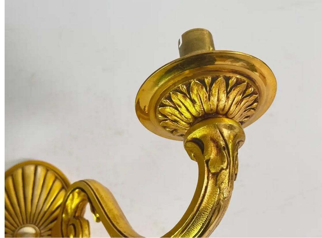 Vintage Bronze French Sconce Gold Color 20th Century photo furniture