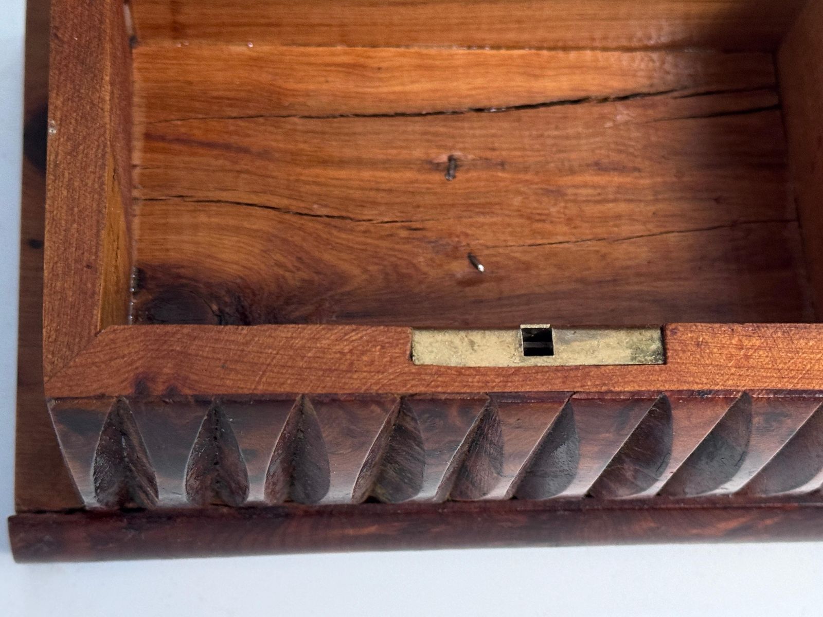 Box In Burled Wood, Brown Color, France, 20th Century photo vinterior