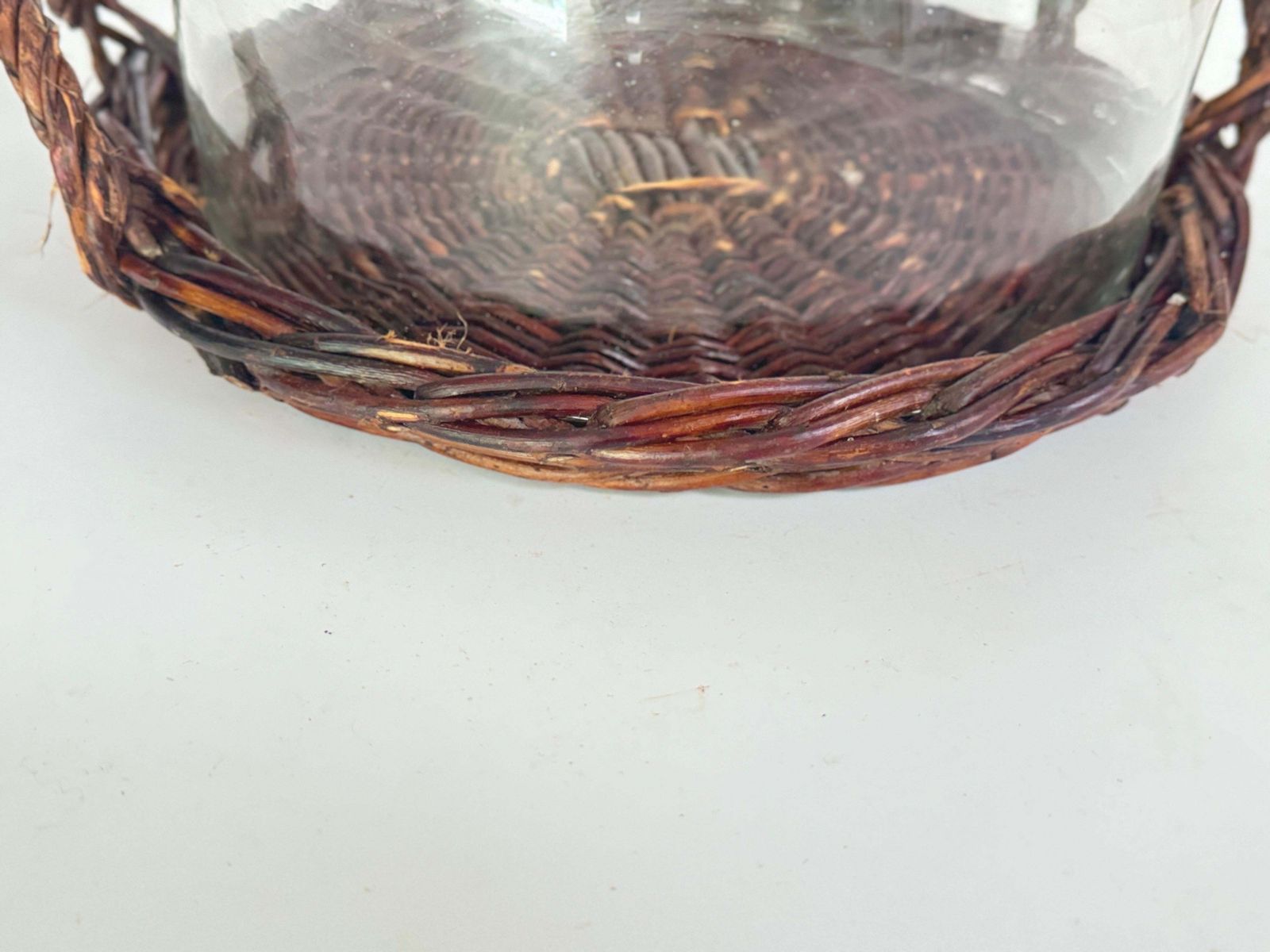 Serving Tray Cloche Plate Bell In Rattan And Glass Italy, 1970s photo buy