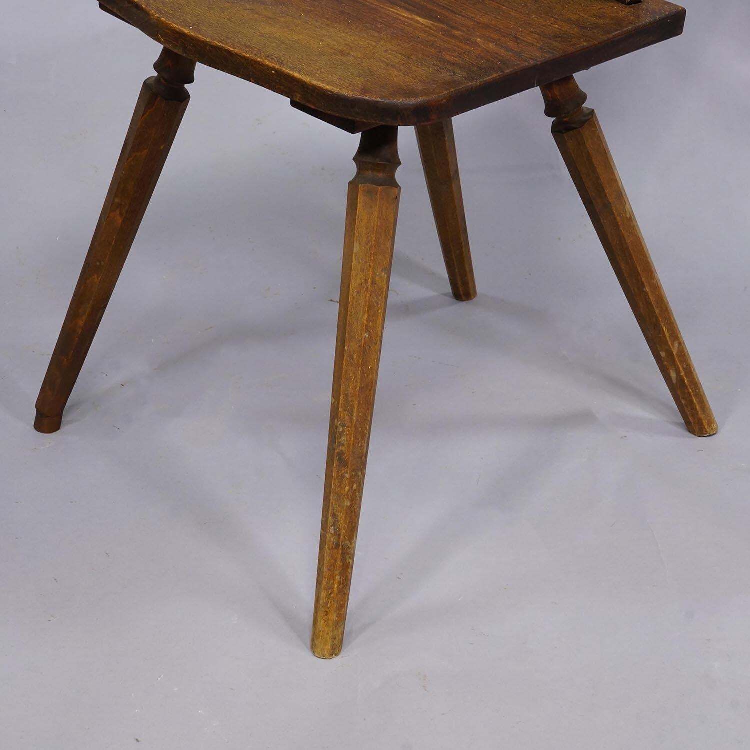 A Wooden Carved Bavarian Board Chair Ca. 1900 photo 399.0