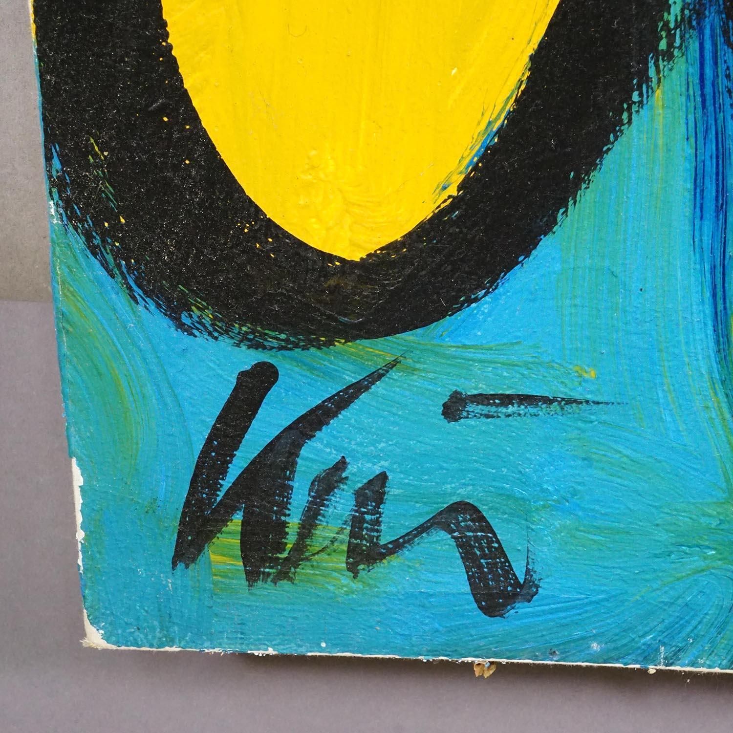 20th Century Abstact Oil Painting By Peter Robert Keil, Germany photo vinterior
