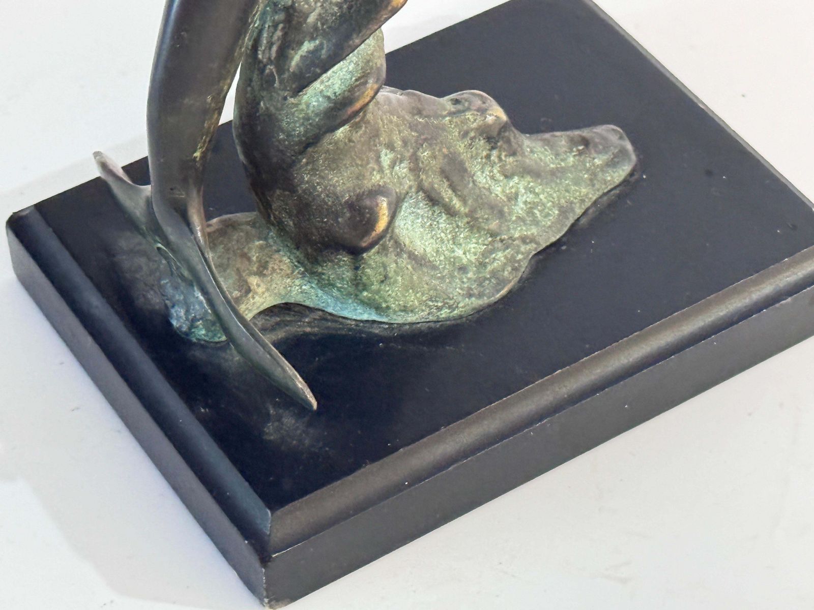 Rare And Magnificent Brutalist Bronze Dolphin Sculpture, 1970s, France photo vintage