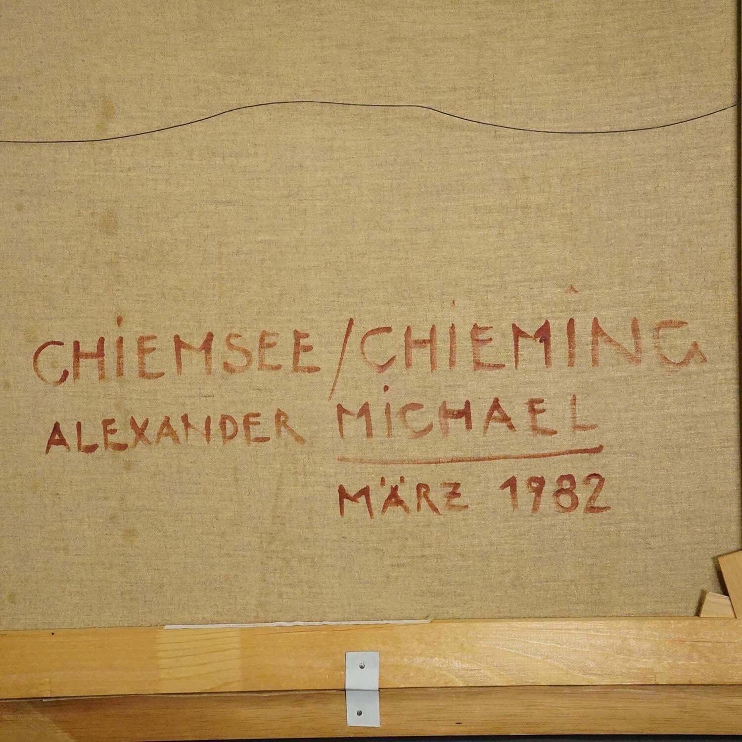 photo furniture Alexander Michael   Lake Chiemsee In Bavaria Oil On Canvas 1982