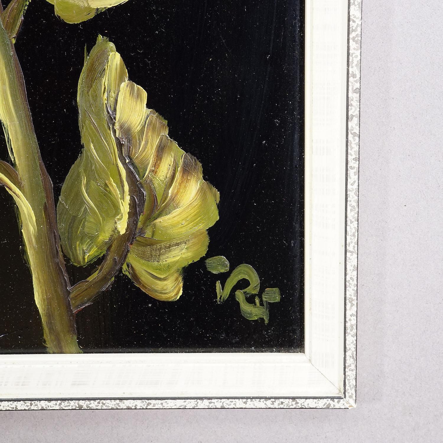 A Set Of Five Vintage Flower Still Live Paintings photo Art