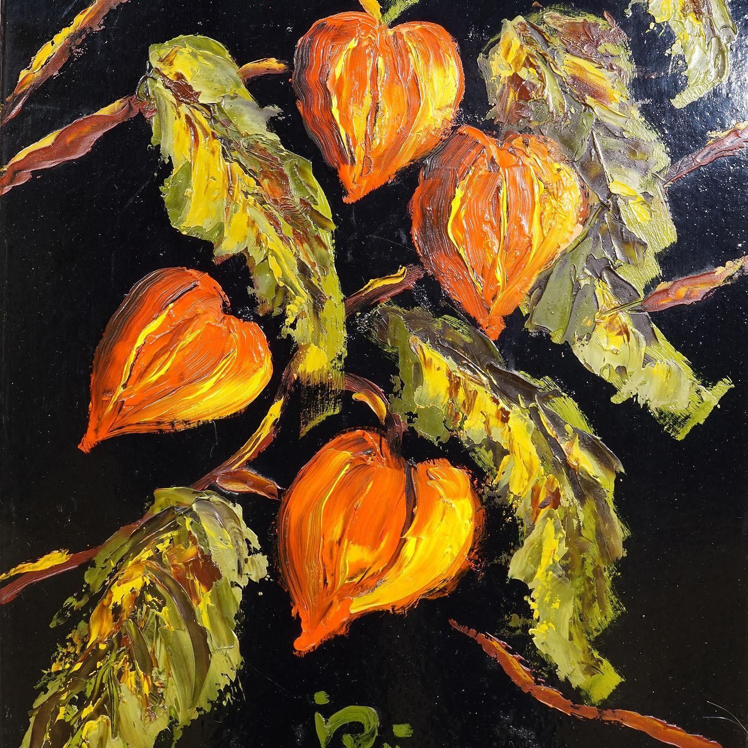 A Set Of Five Vintage Flower Still Live Paintings photo vintage