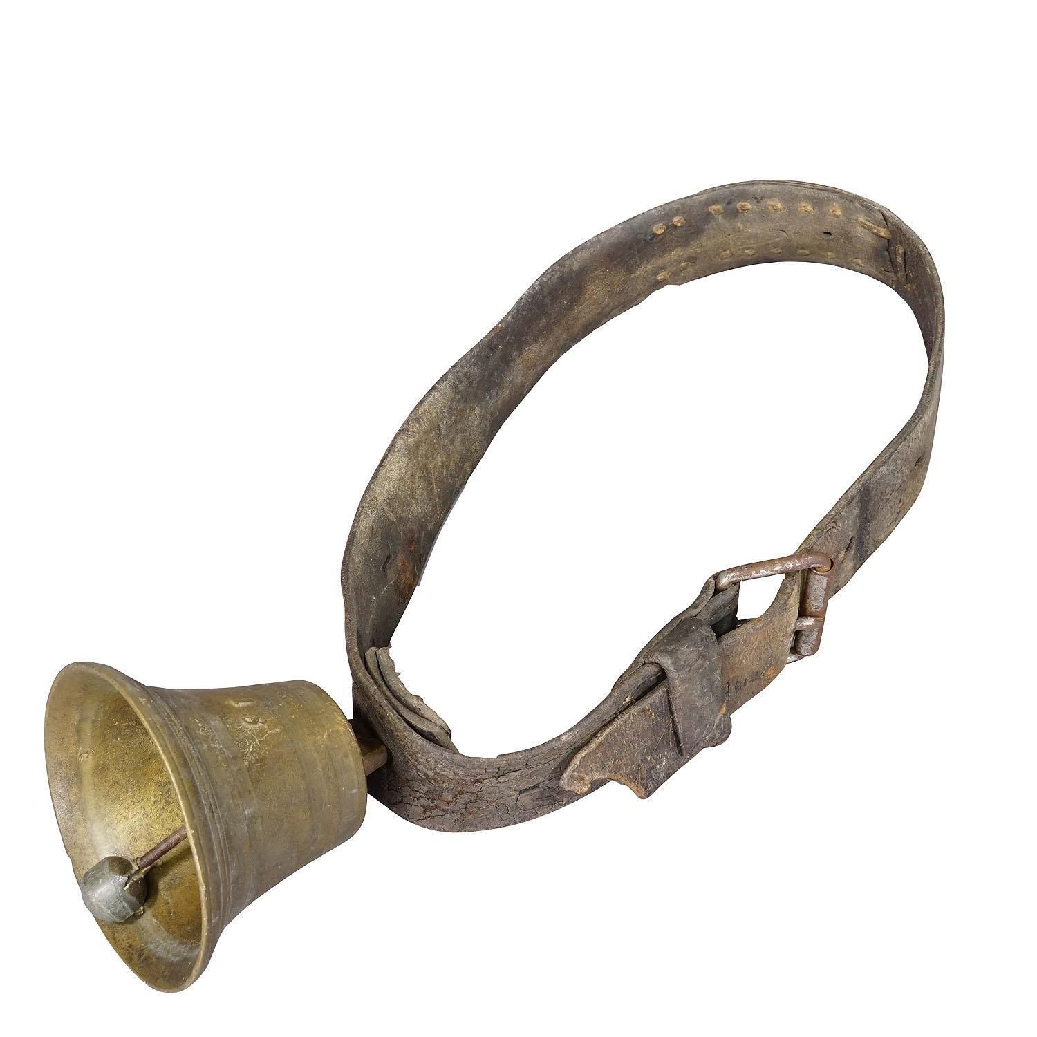 Antique Casted Bronze Cattle Bell Made In Switzerland Ca. 1900s photo furniture