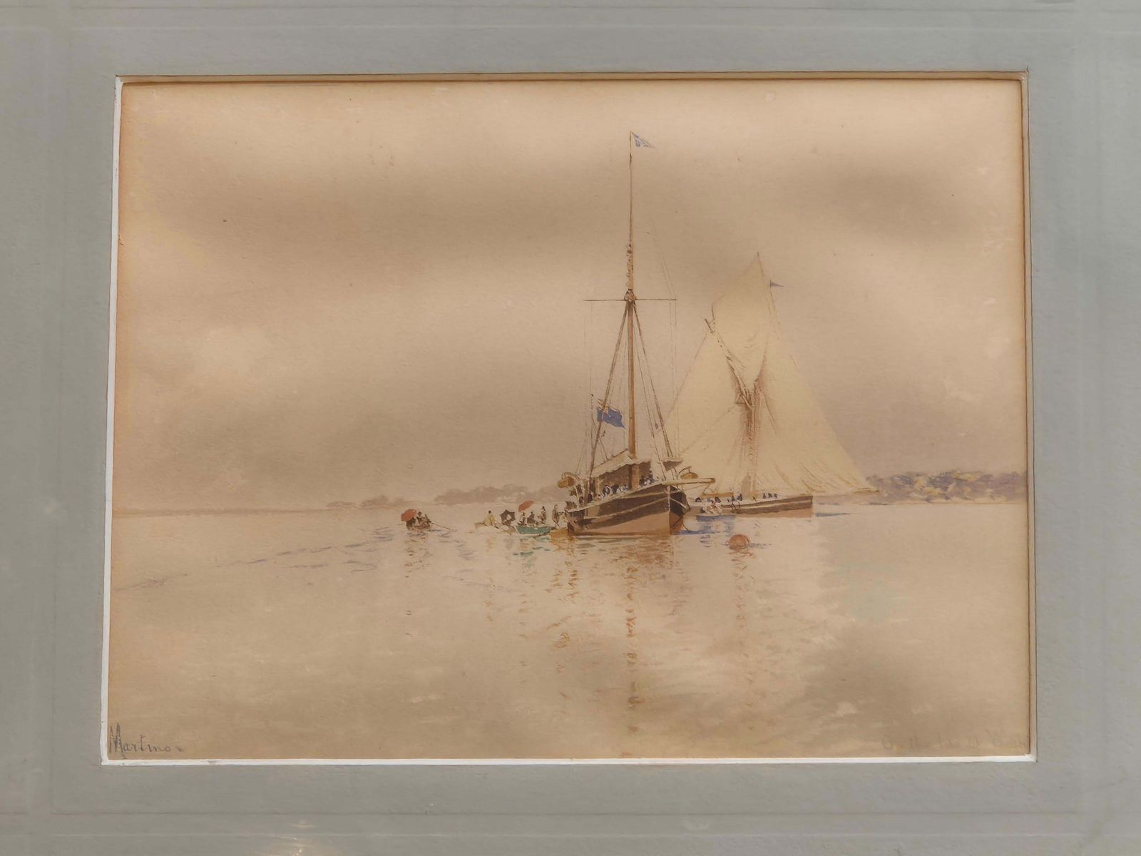 photo buy Edoardo De Martino (Italy 1838‑1912), Off The Isle Of Wight, Watercolor, 1863