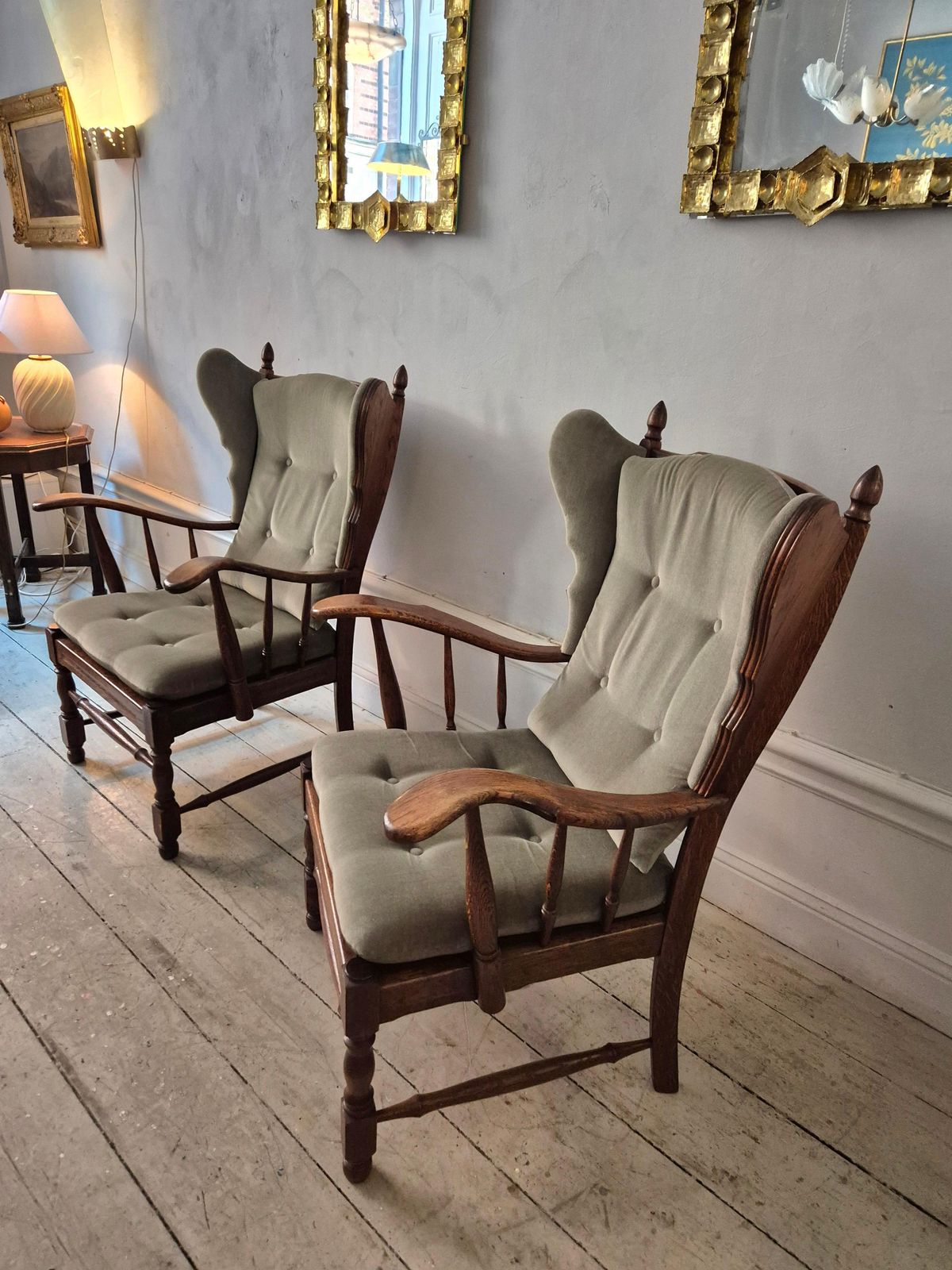 photo furniture A Pair Of Wingback Chairs, Scandinavian, 1960/70s.