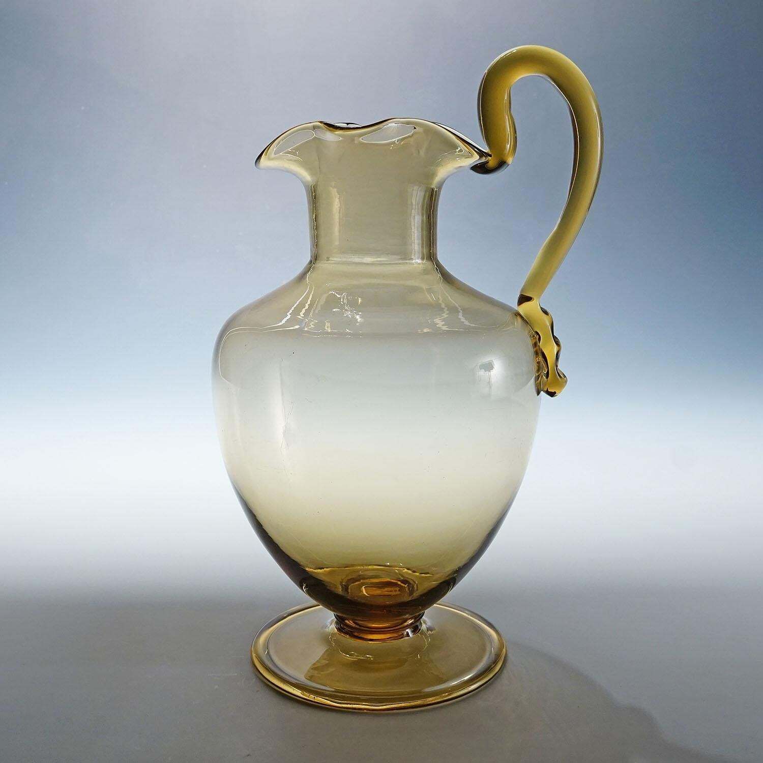Vetro Soffiato Glass Jug Tiziano, Venini Murano Ca. 1930s photo furniture