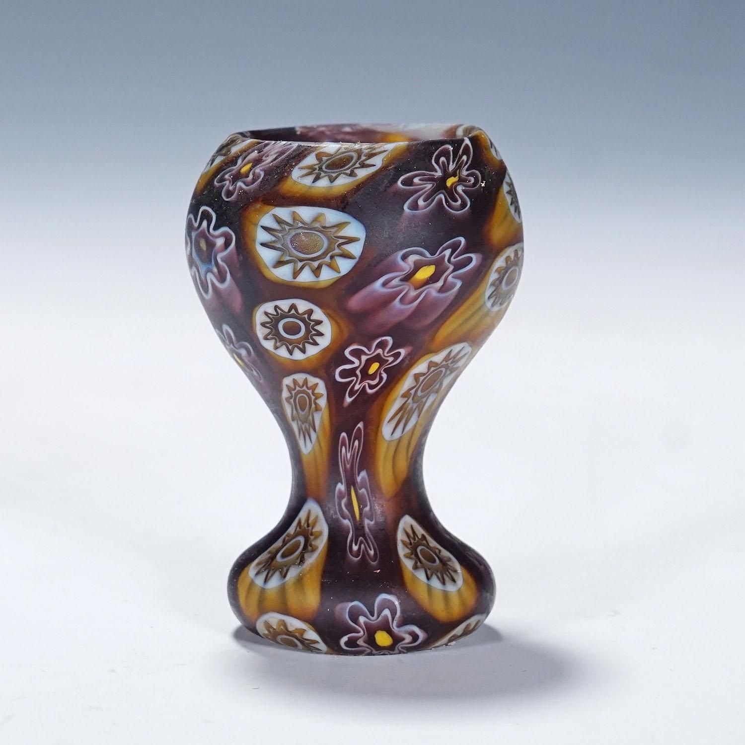 Antique Millefiori Vase By Fratelli Toso Murano Early 20th Century photo furniture