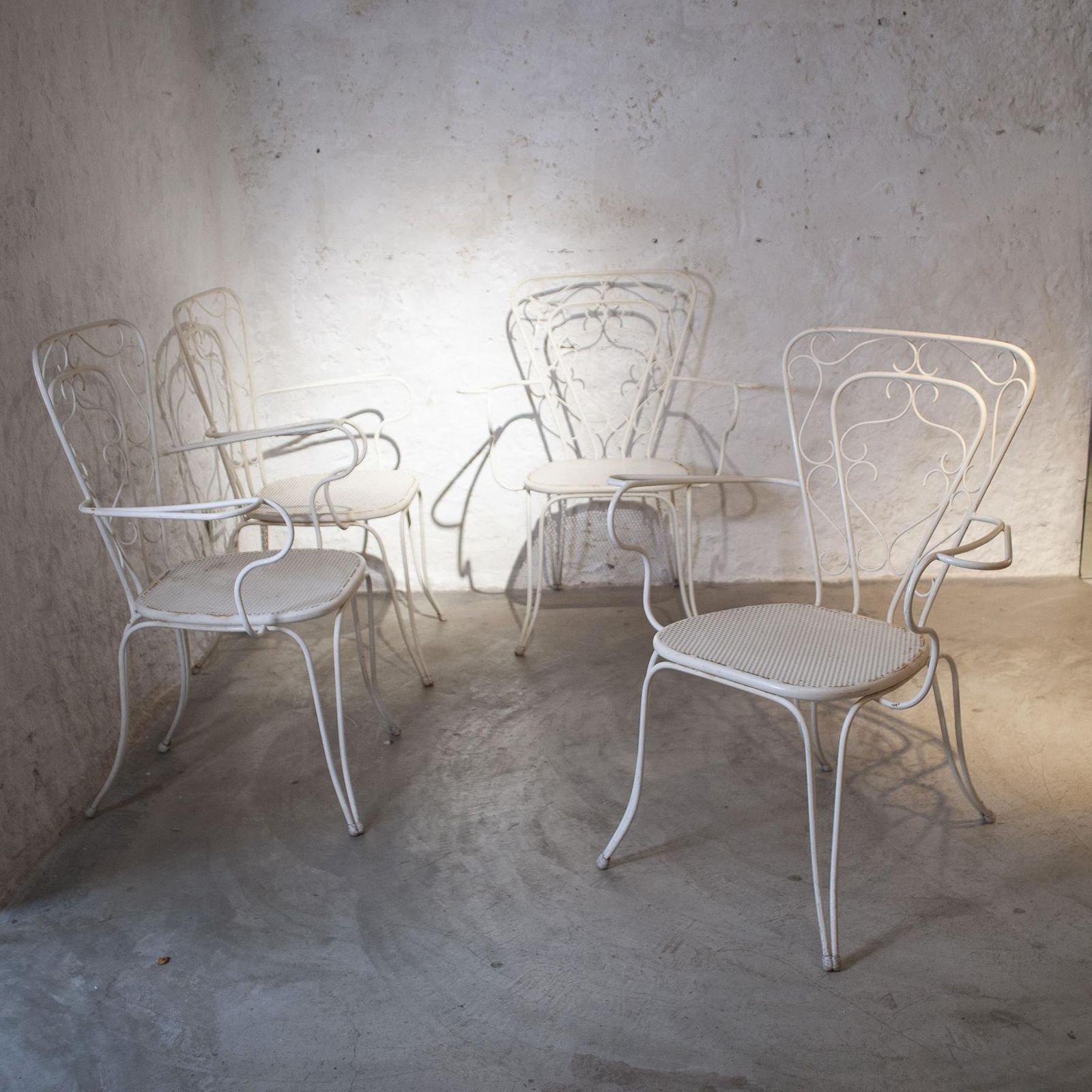 Lio Carminati Set Of Four Chairs Iron 1950s photo furniture