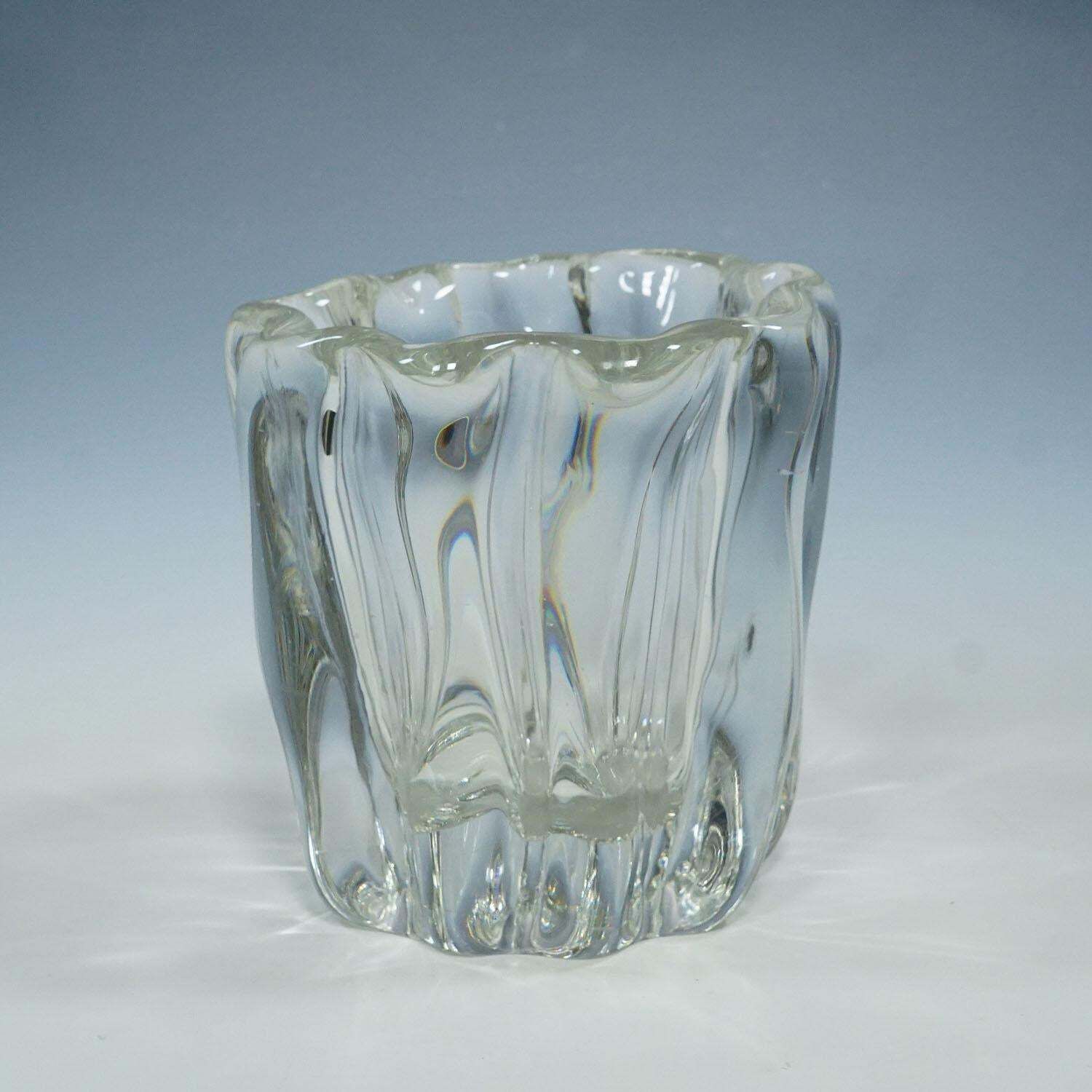 Large Stump Of A Tree Art Glass Bowl By Tapio Wirkkala For Iittala 1951 photo furniture