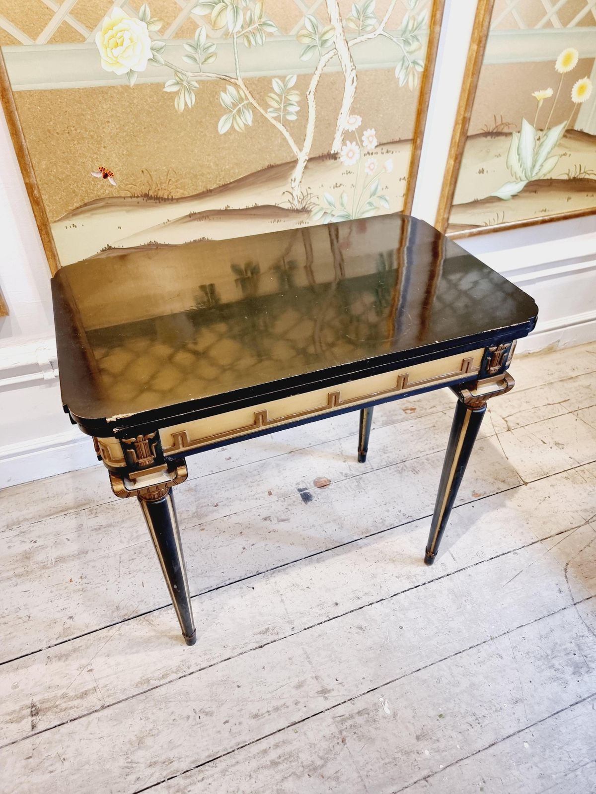 Swedish Grace, Game Table With Decor Of Meander In Relief, 1920/30s. photo Home Decor