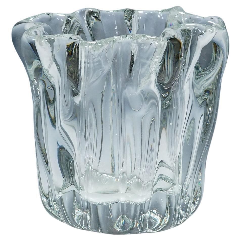 Massive Stump Of A Tree Art Glass Bowl By Tapio Wirkkala For Iittala 1951