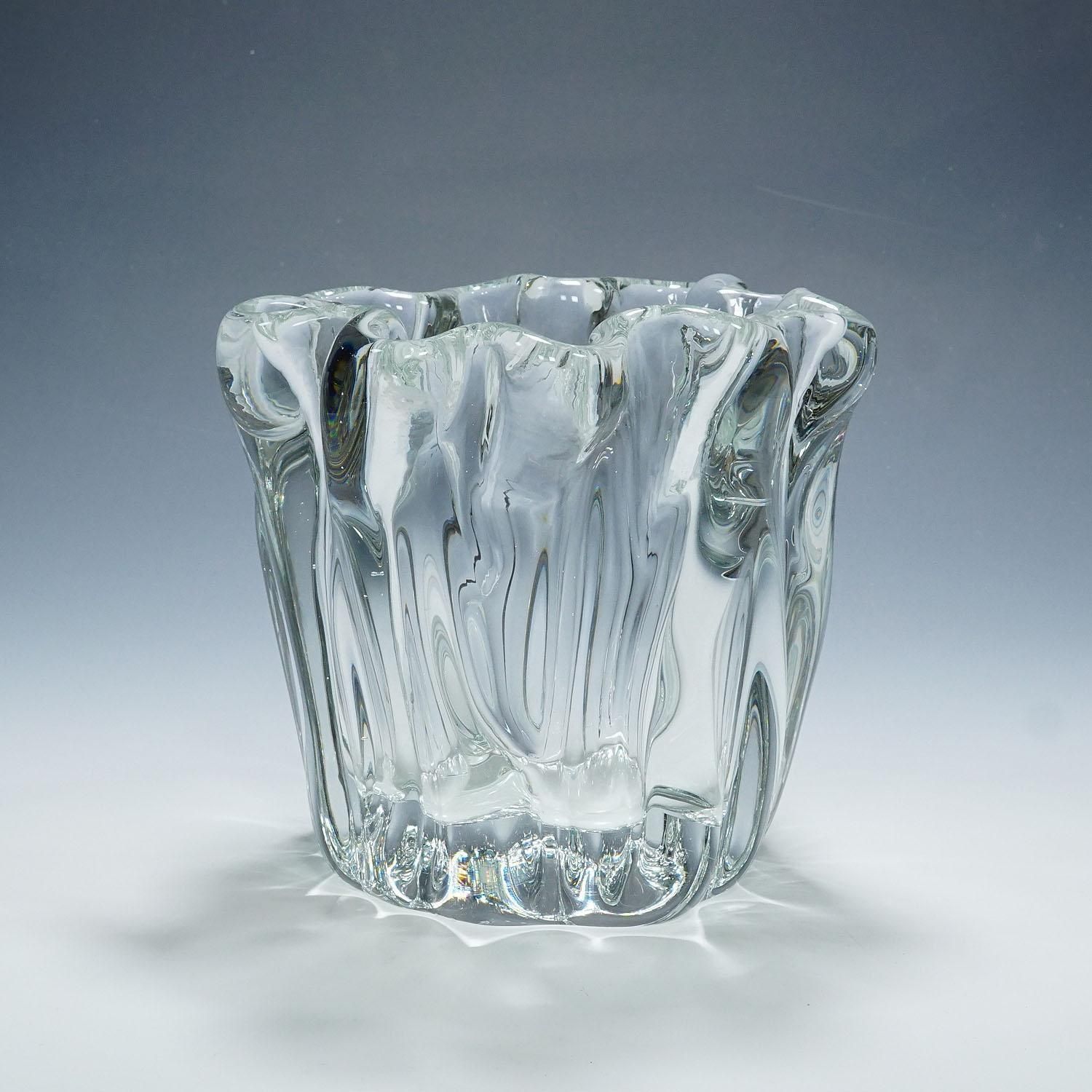 Massive Stump Of A Tree Art Glass Bowl By Tapio Wirkkala For Iittala 1951 photo furniture