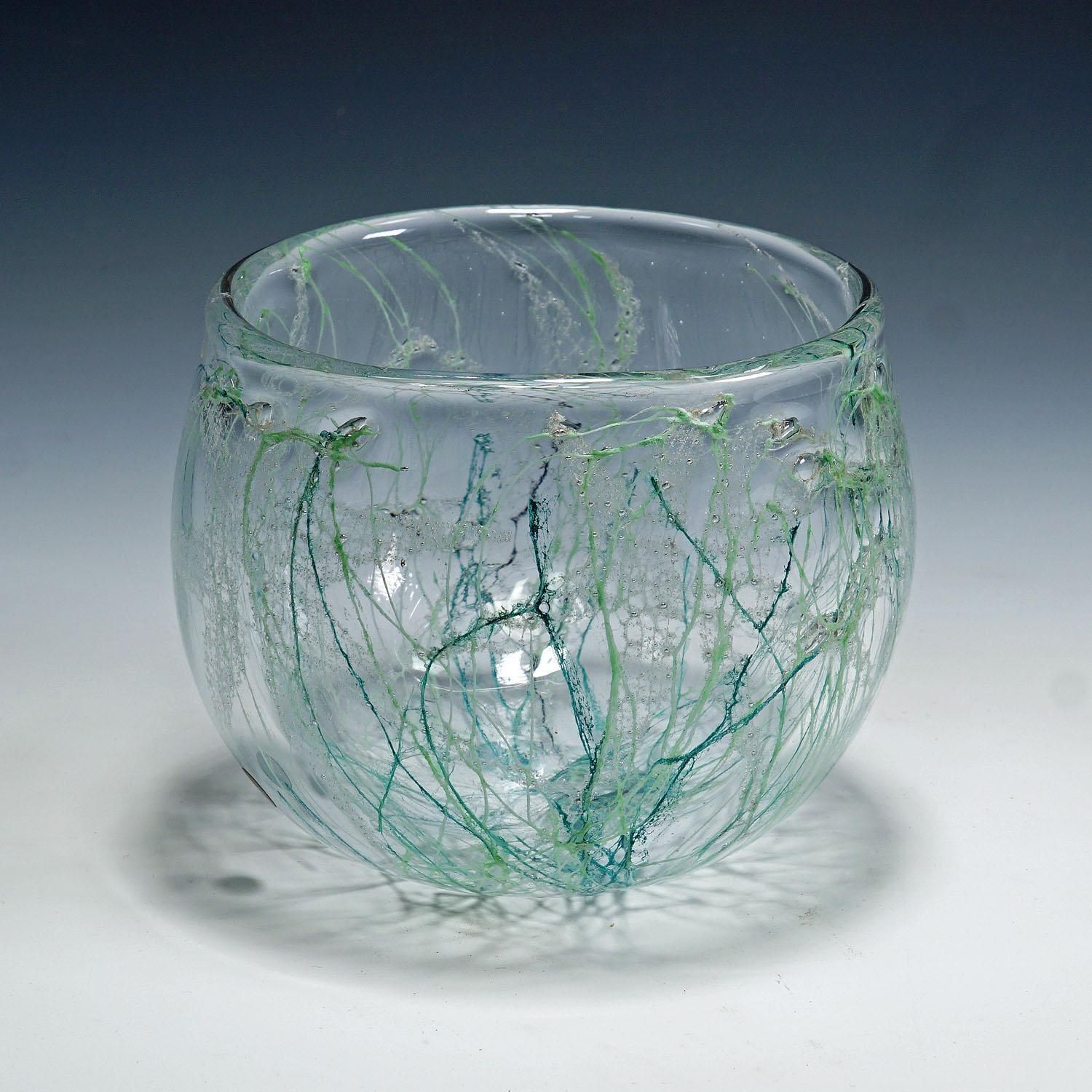 Artglass Bowl Sjogras By Goran Stroemgren For Art Glassworks Urshult Sweden photo furniture
