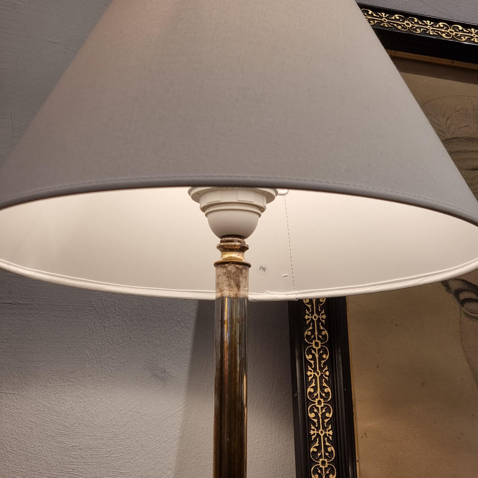 Swedish Court Jeweler Cg Hallberg, Table Lamp, Silver Plate, Swedish Grace 1930s photo buy