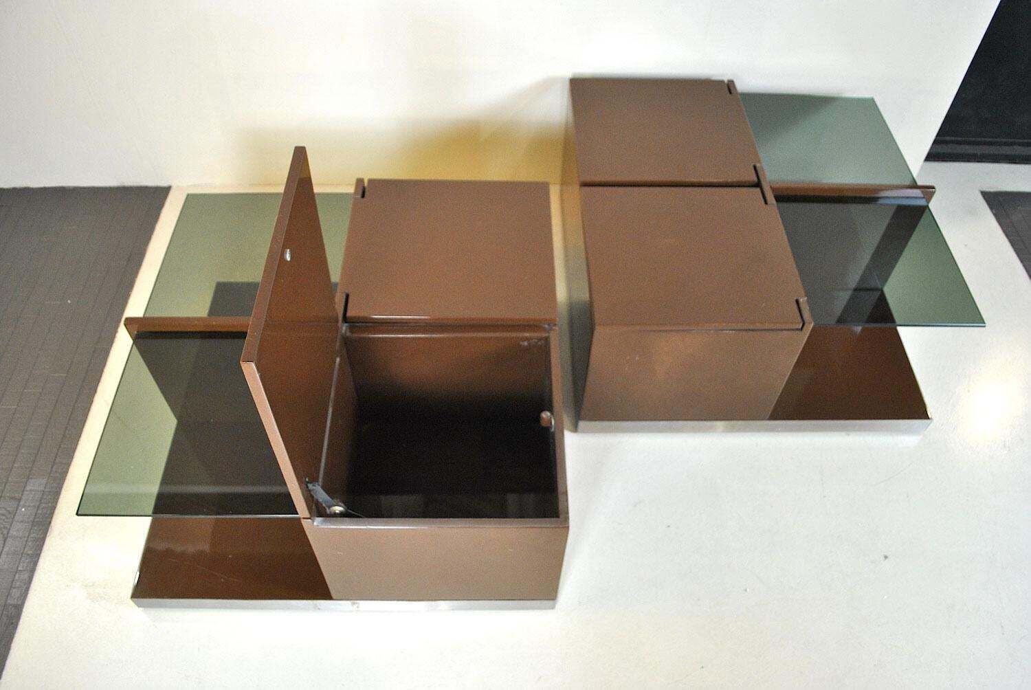 Italian Midcentury Coffee Table Dry Bar, 1970s photo buy