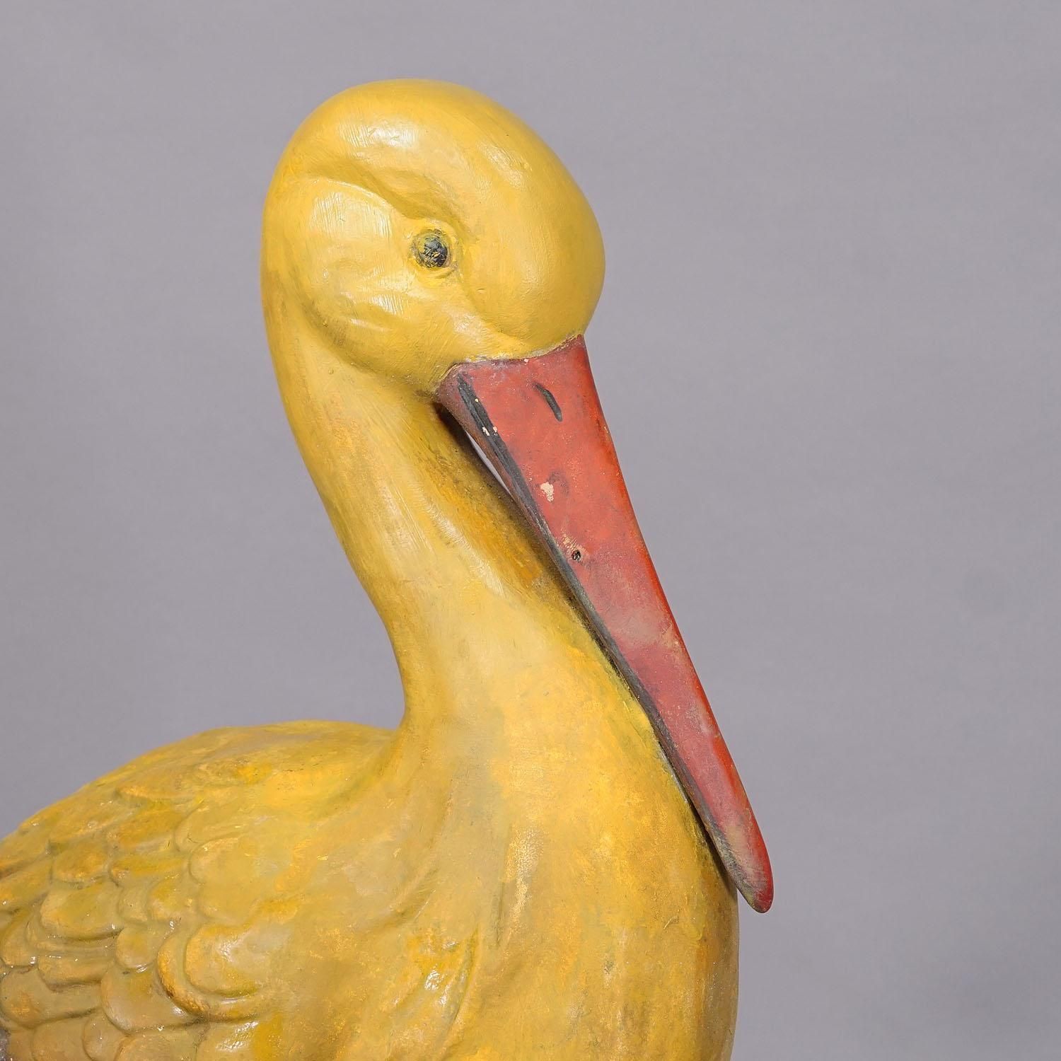 Rare Terracotta Stork For Garden Decoration, Germany Ca. 1950s photo buy