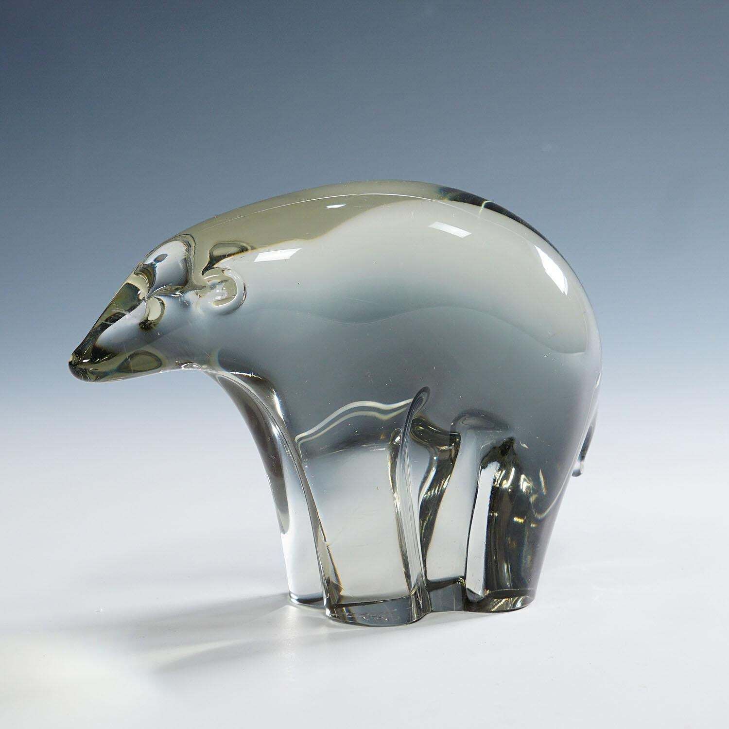 Glass Sculpture Of An Ice Bear Designed By Livio Seguso Ca. 1970s photo furniture