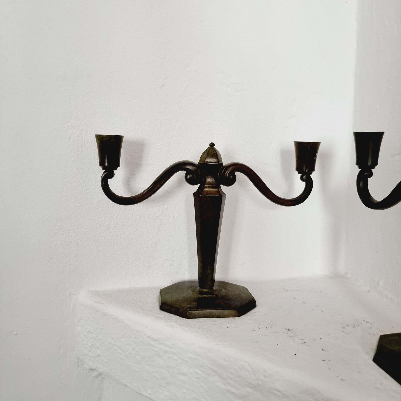 Jacob ängman For Gab, Pair Of Solid Bronze Candelabras, Swedish Grace photo furniture