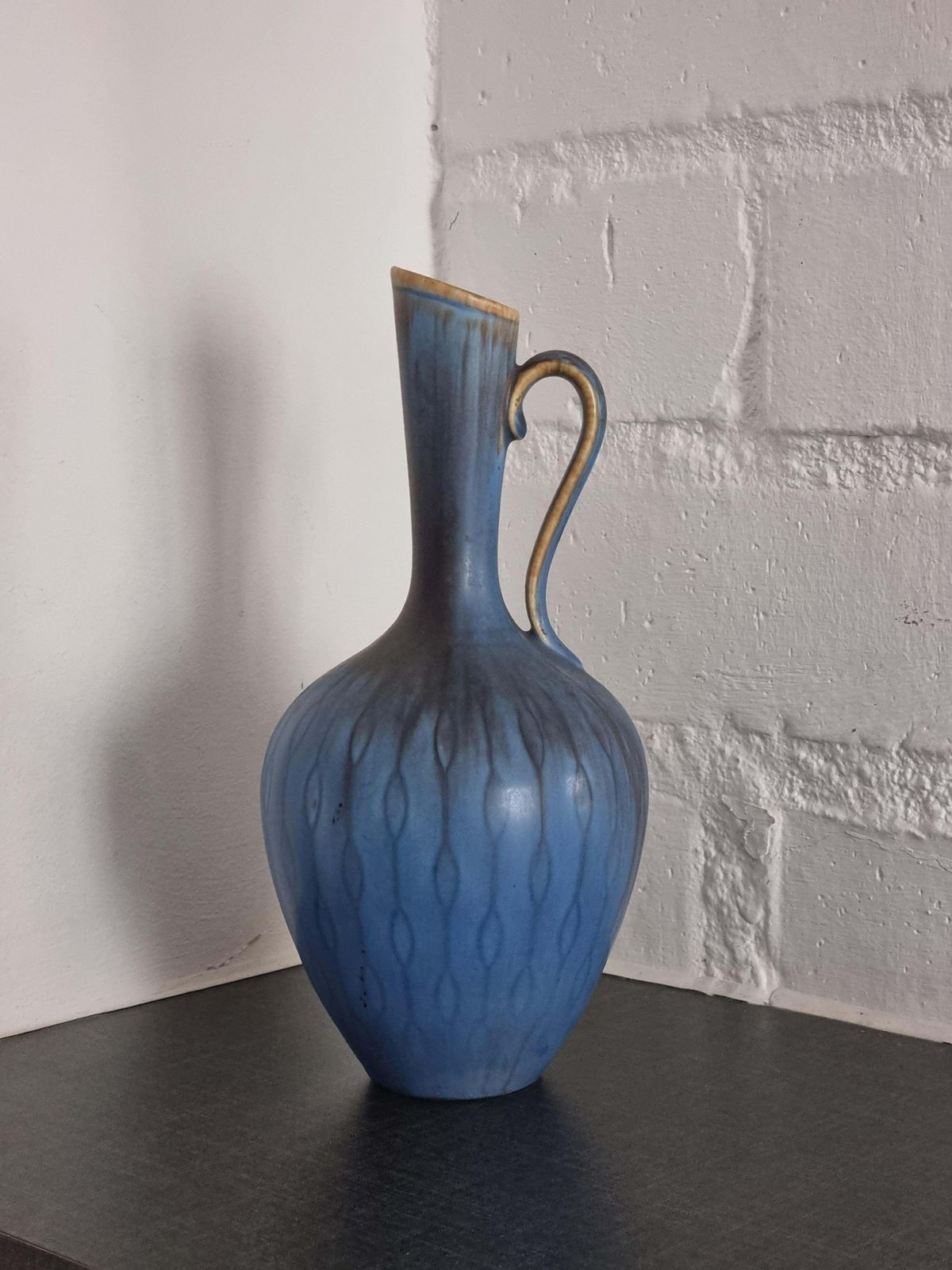 Gunnar Nylund, Ceramic Carafe/Vase With Rare Pattern, Scandinavian Modern photo furniture