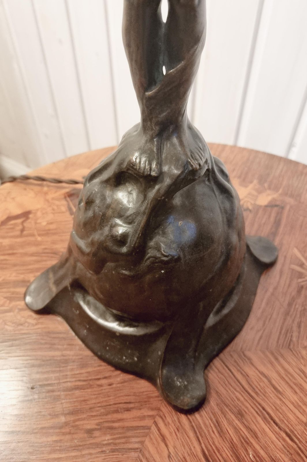 Lighting Table Lamp In Bronze, Gerda Sprinchorn For Herman Bergman Stockholm, Art Nouveau photo