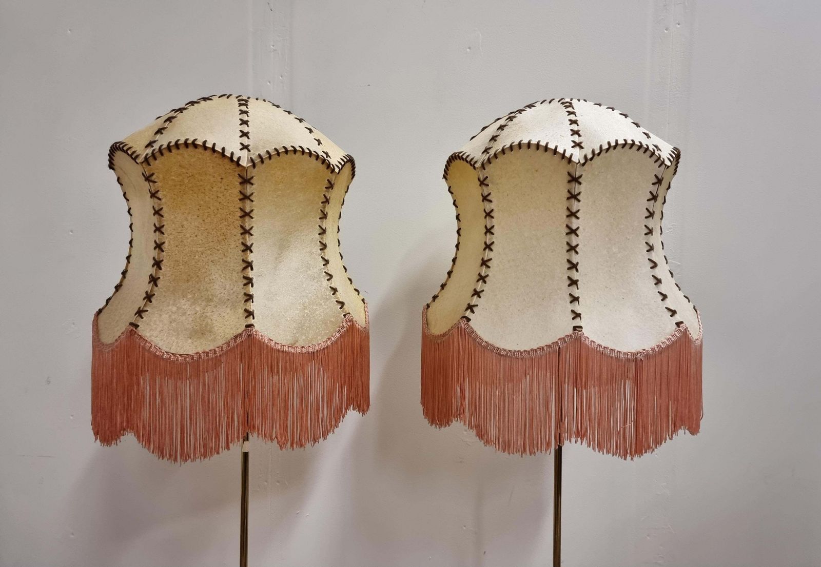 photo vinterior Bergboms, Pair Of Floor Lamps, G 024, Brass, Scandinavian Modern / Midcentury