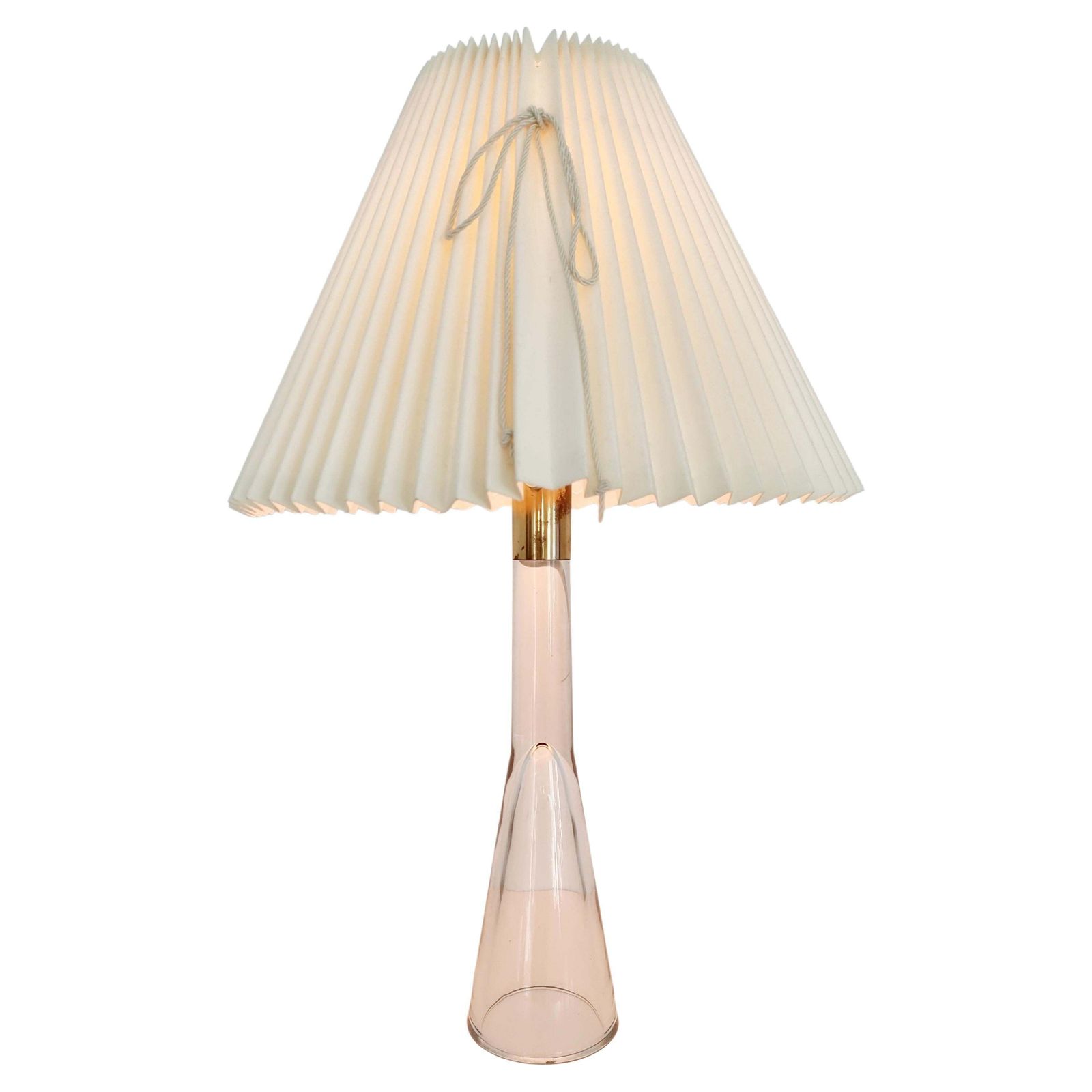 Table Lamp, Glass And Brass, Mid Century Modern / Scandinavian, Orno Oy Finland