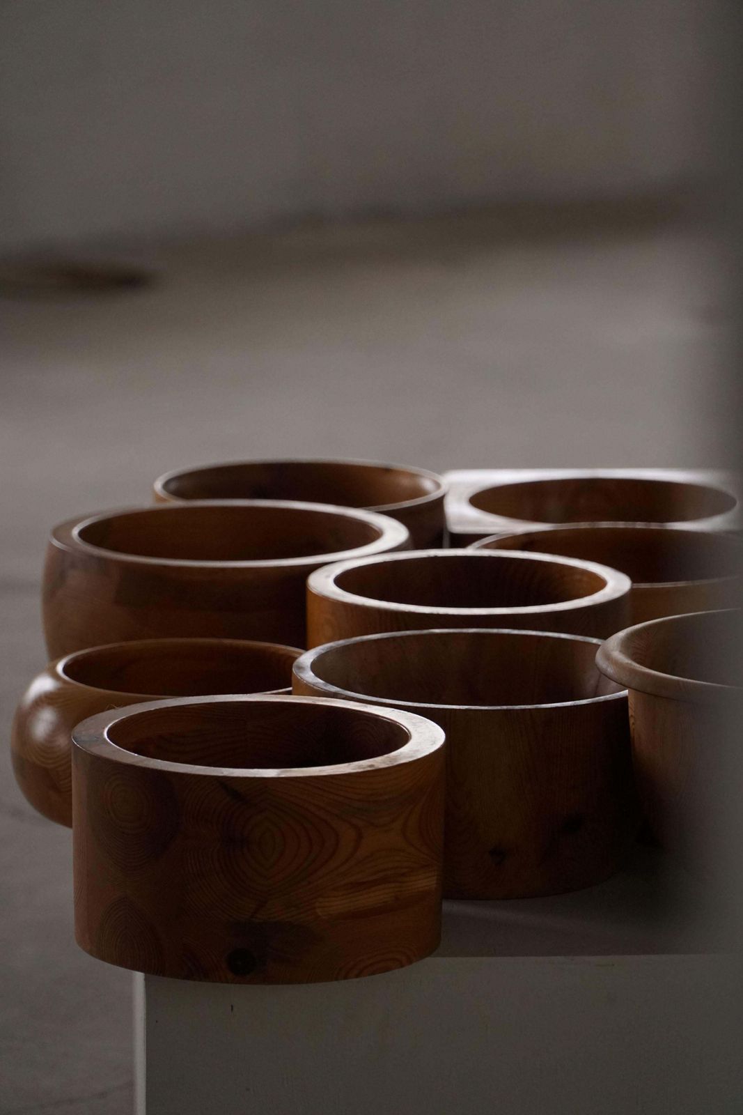 photo vinterior Lot Of 10 Mid Century Swedish Pine Bowls, Crafted By Holmbergs & Varnamo, 1970s