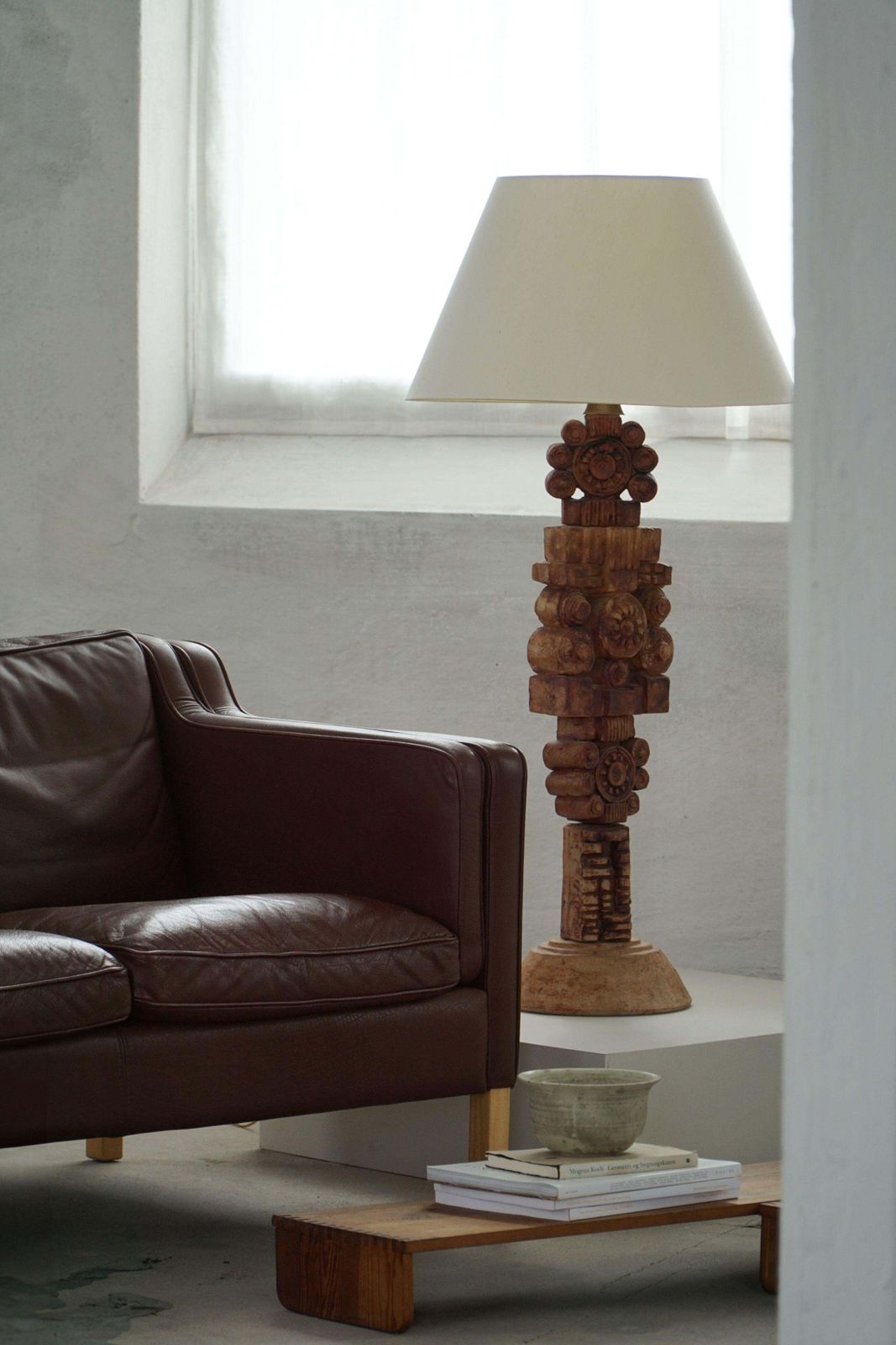 Stouby Møbelfabrik, Mid Century 2 Seater Sofa In Brown Leather, 1970s photo Furniture