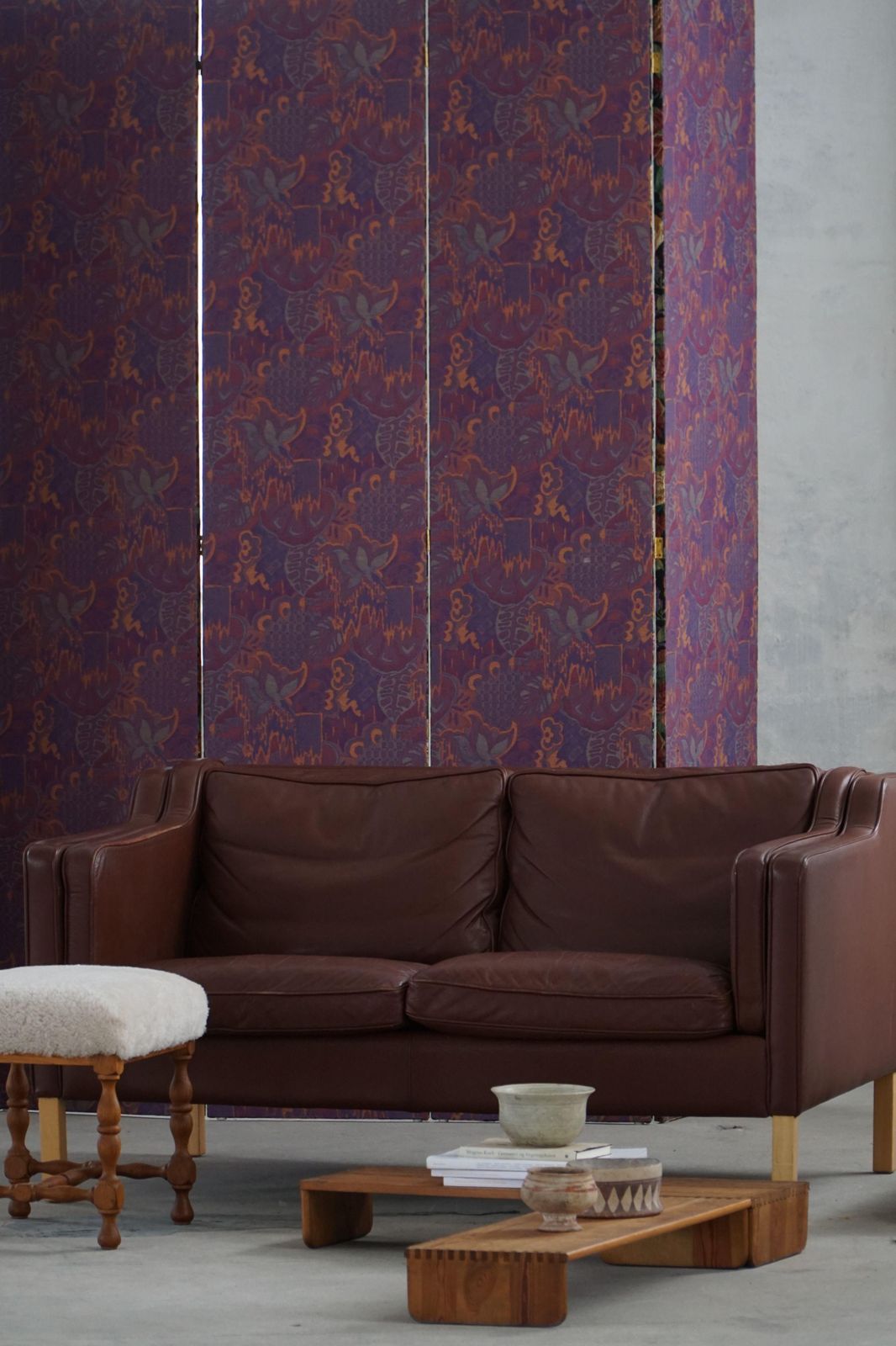 photo buy Stouby Møbelfabrik, Mid Century 2 Seater Sofa In Brown Leather, 1970s