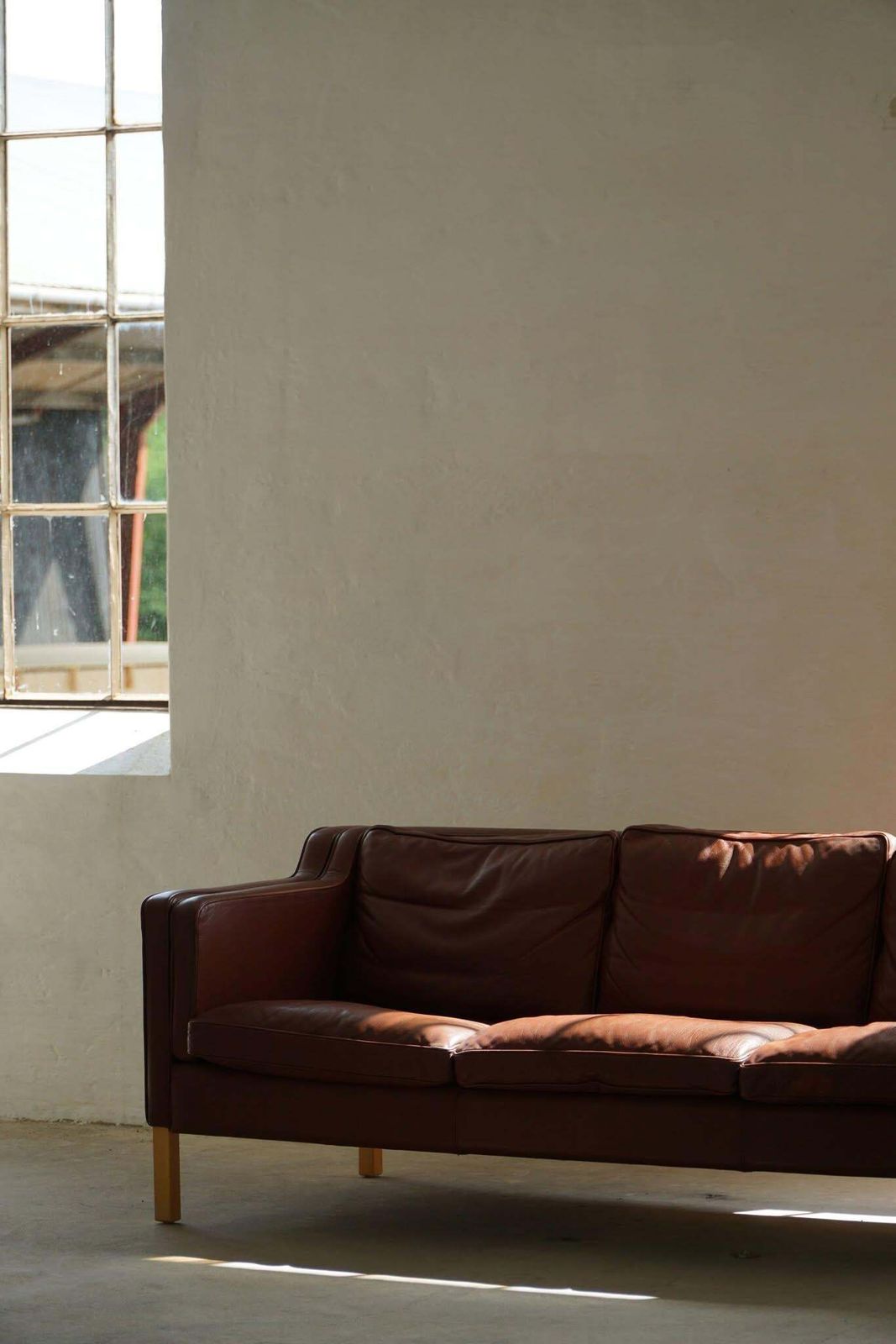 Stouby Møbelfabrik, Mid Century 3 Seater Sofa In Brown Leather, Made In 1970s photo 2365.0